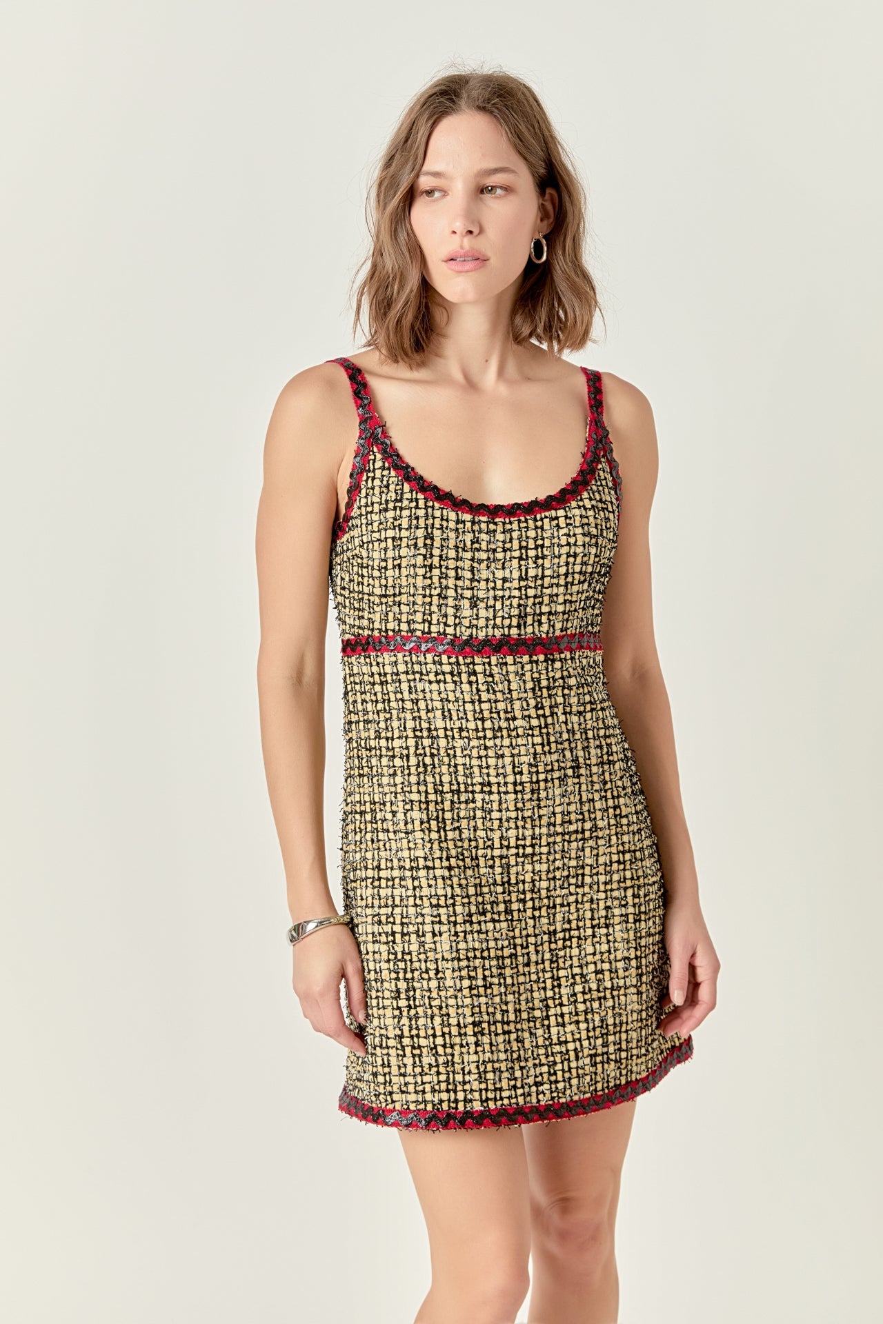 ENGLISH FACTORY - Premium Tweed Mini Dress - DRESSES available at Objectrare