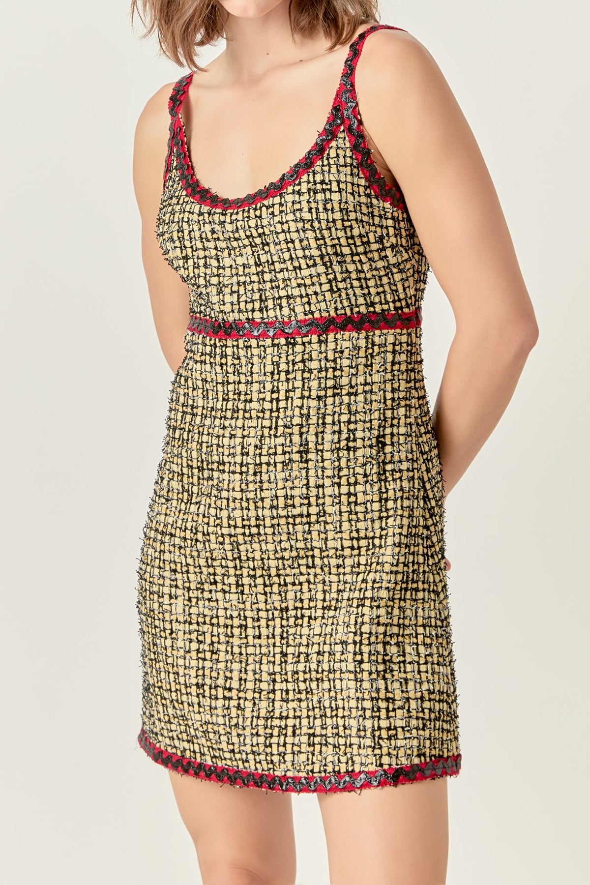ENGLISH FACTORY - Premium Tweed Mini Dress - DRESSES available at Objectrare