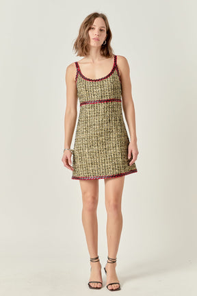 ENGLISH FACTORY - Premium Tweed Mini Dress - DRESSES available at Objectrare