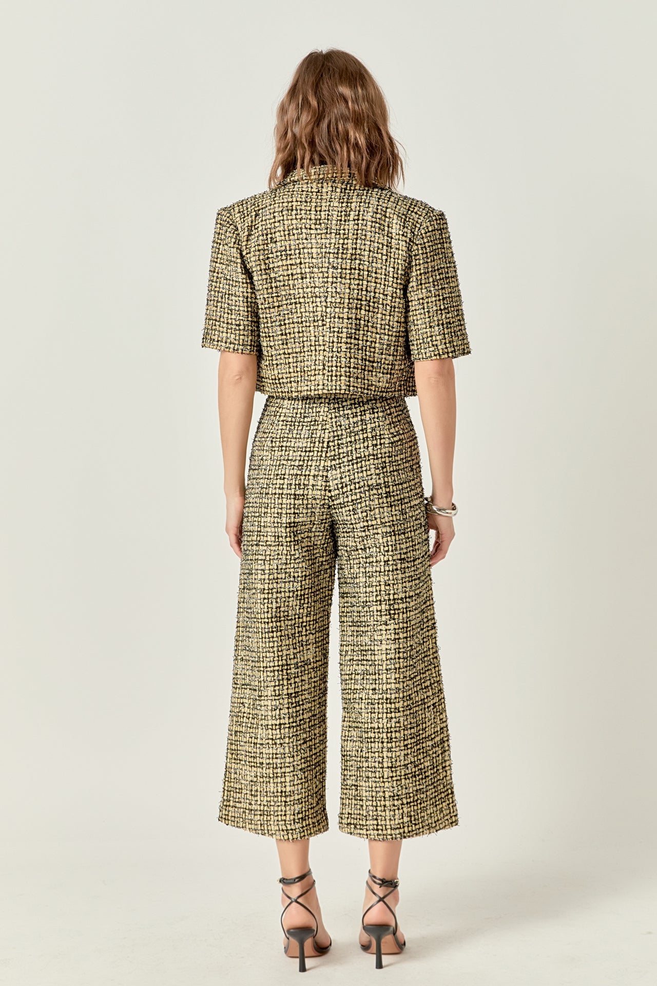 ENGLISH FACTORY - Premium Cropped Tweed Jacket - JACKETS available at Objectrare