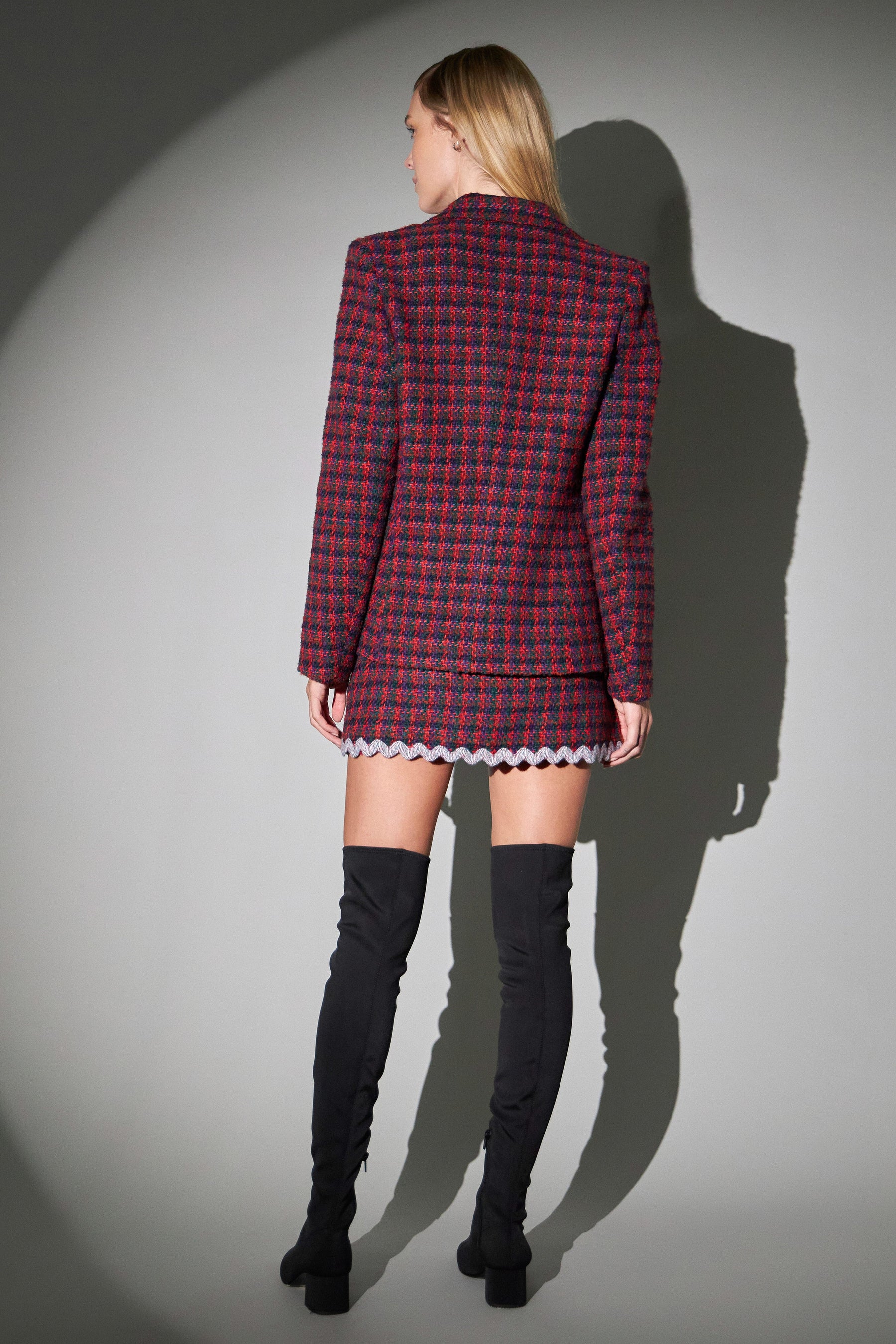 ENGLISH FACTORY - Tweed Mini Skirt with Trim - SKIRTS available at Objectrare