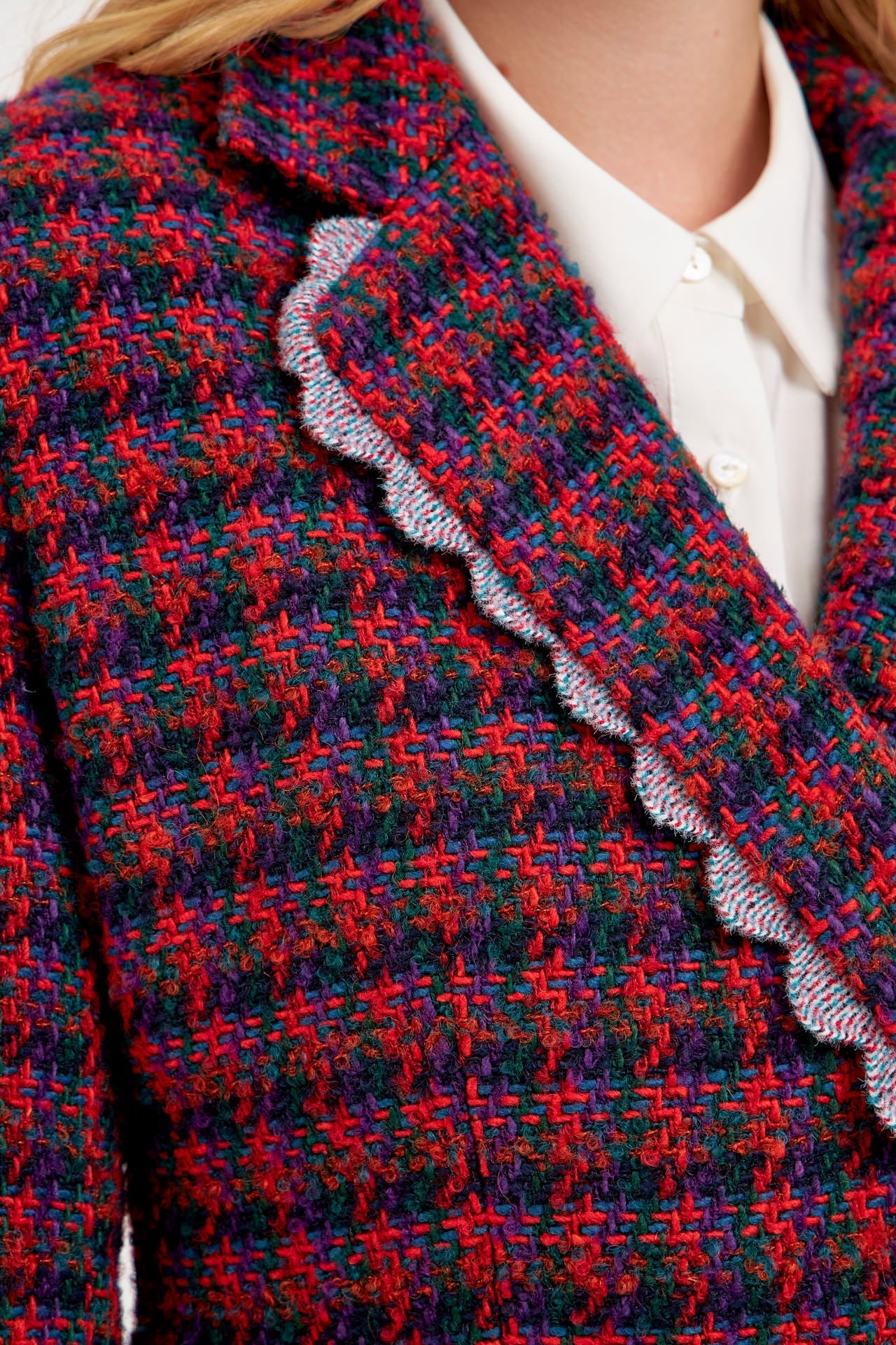 ENGLISH FACTORY - Multicolor Tweed Blazer - BLAZERS available at Objectrare