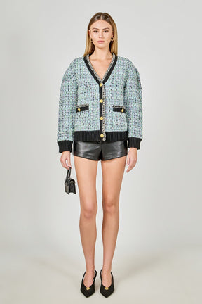 ENDLESS ROSE - Premium Boucle Cardigan - SWEATERS & KNITS available at Objectrare