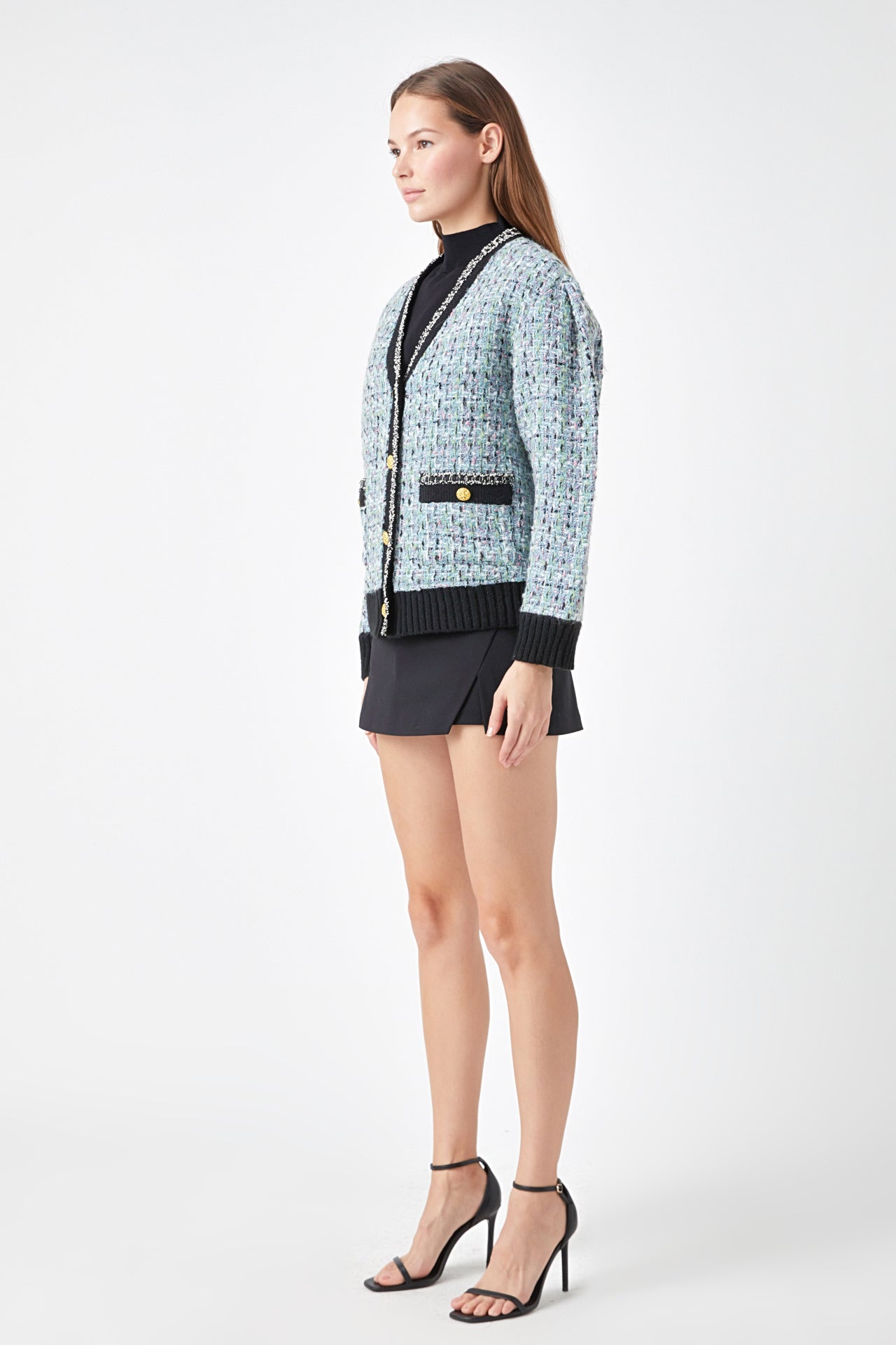 ENDLESS ROSE - Premium Boucle Cardigan - SWEATERS & KNITS available at Objectrare