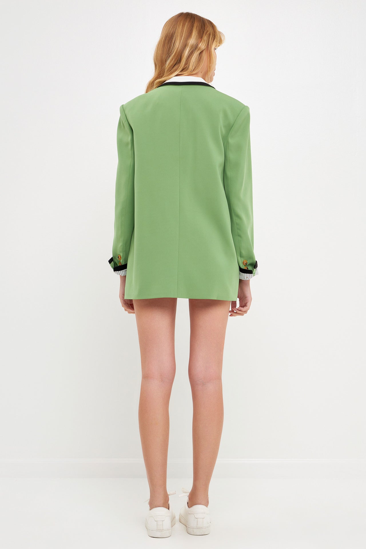 ENGLISH FACTORY - Color Block Single Button Blazer - BLAZERS available at Objectrare