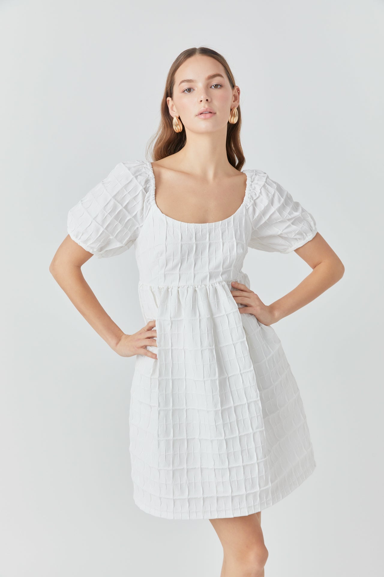 ENDLESS ROSE - Textured Mini Dress - DRESSES available at Objectrare