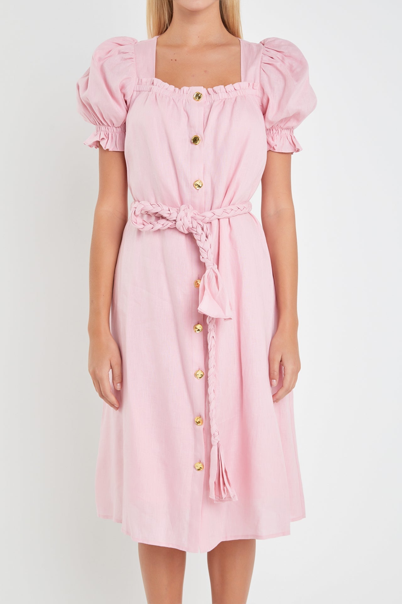 ENGLISH FACTORY - Linen Dress with Tie - DRESSES available at Objectrare