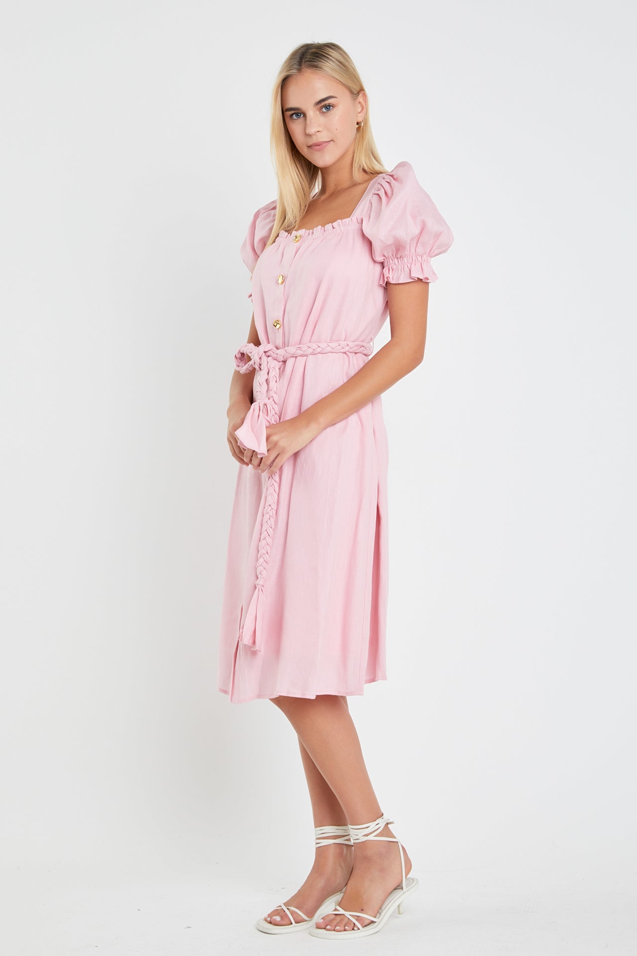 ENGLISH FACTORY - Linen Dress with Tie - DRESSES available at Objectrare