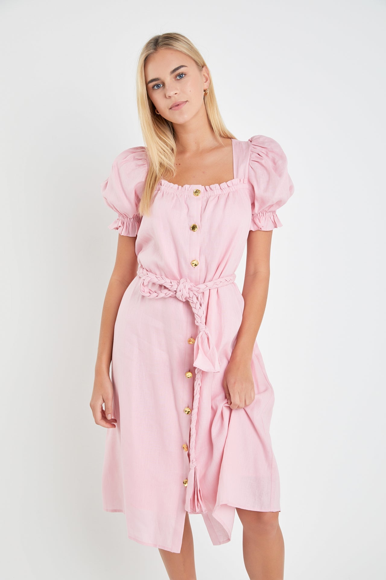 ENGLISH FACTORY - Linen Dress with Tie - DRESSES available at Objectrare