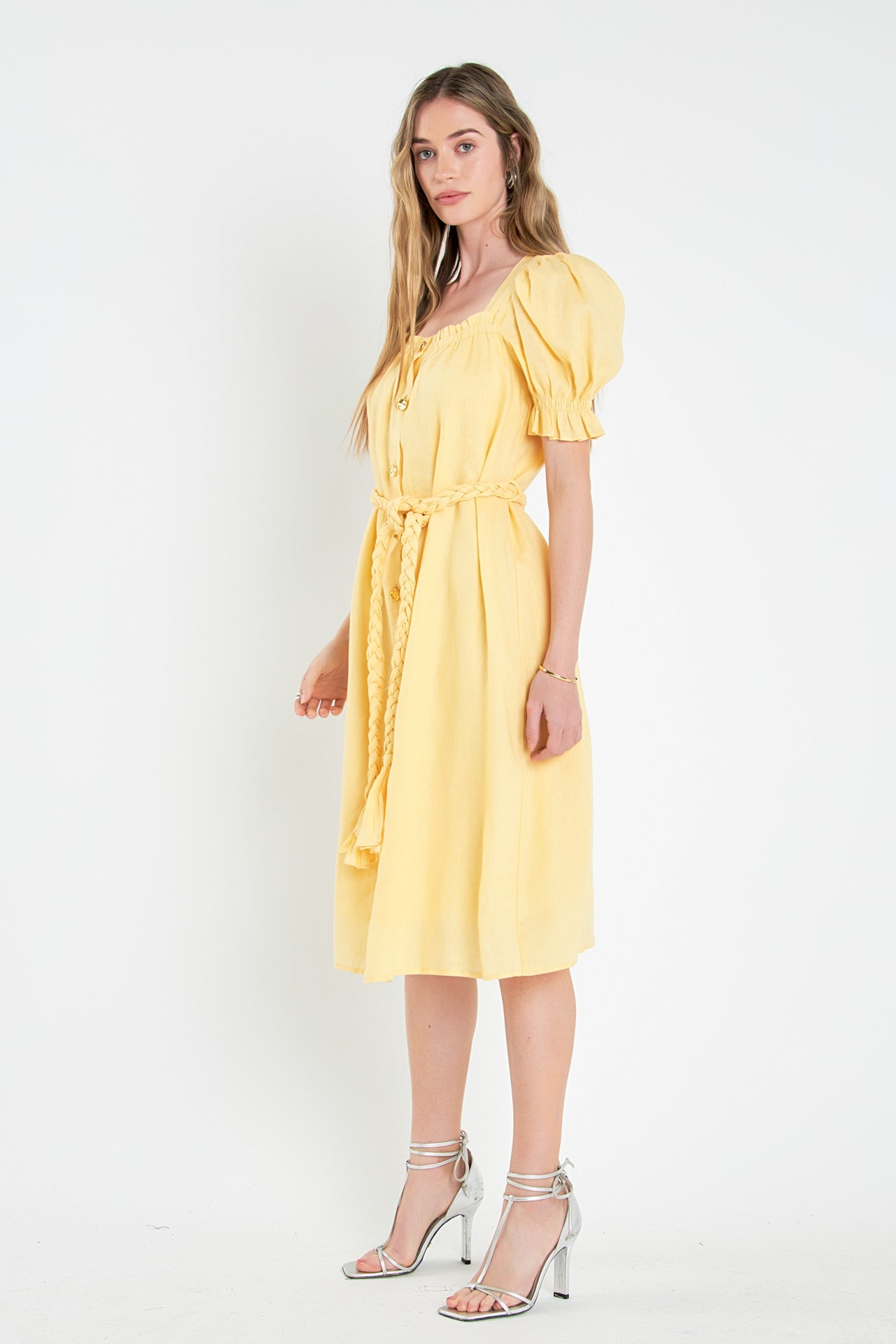 ENGLISH FACTORY - Linen Dress with Tie - DRESSES available at Objectrare