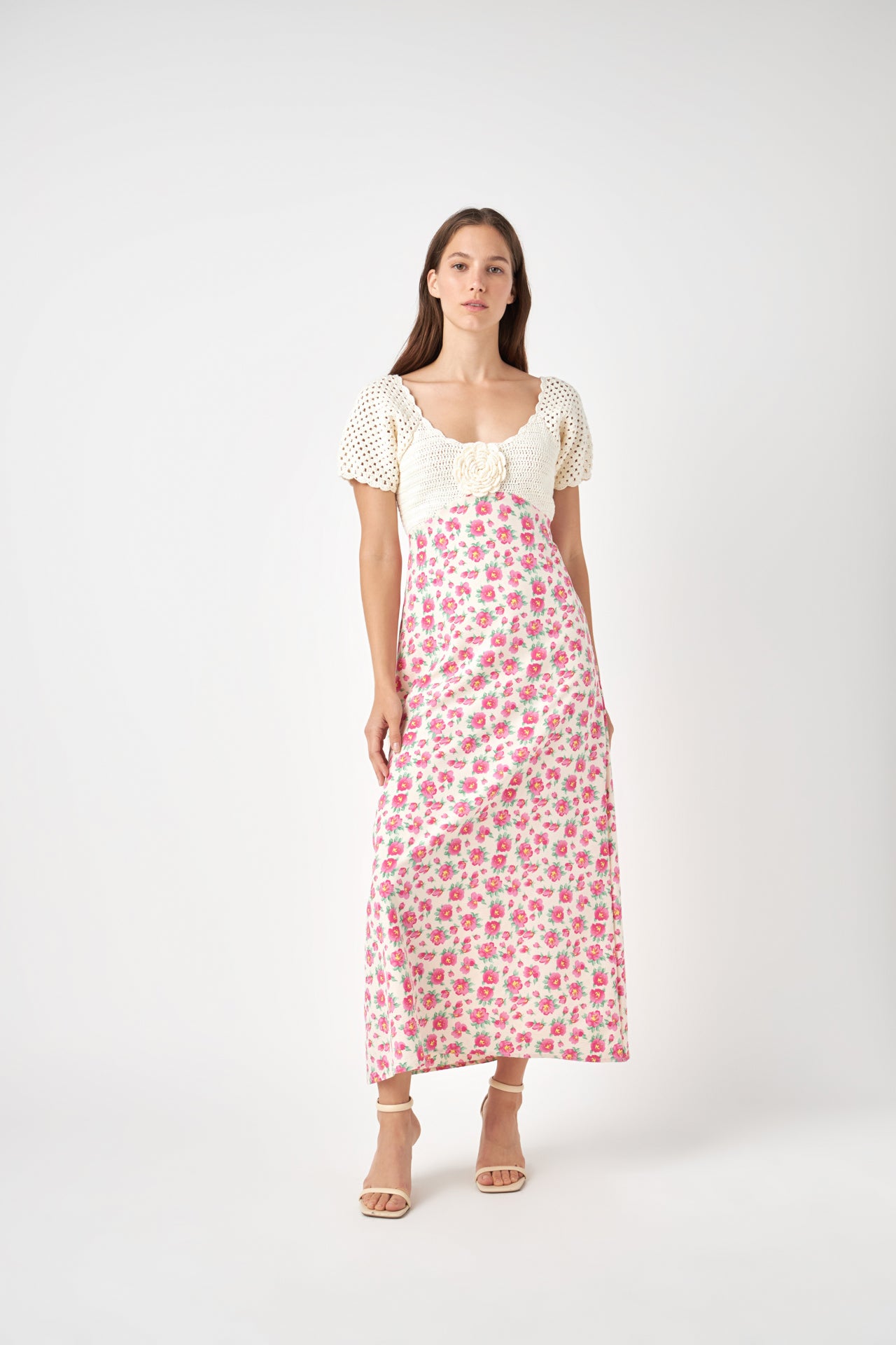 ENGLISH FACTORY - Crochet Floral Maxi Dress - DRESSES available at Objectrare