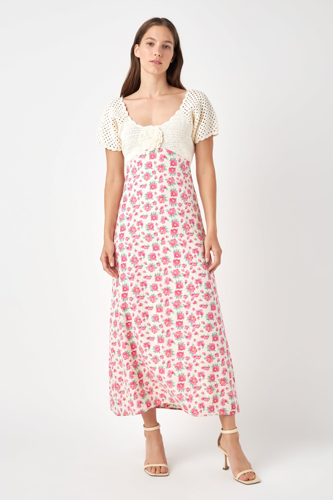 ENGLISH FACTORY - Crochet Floral Maxi Dress - DRESSES available at Objectrare