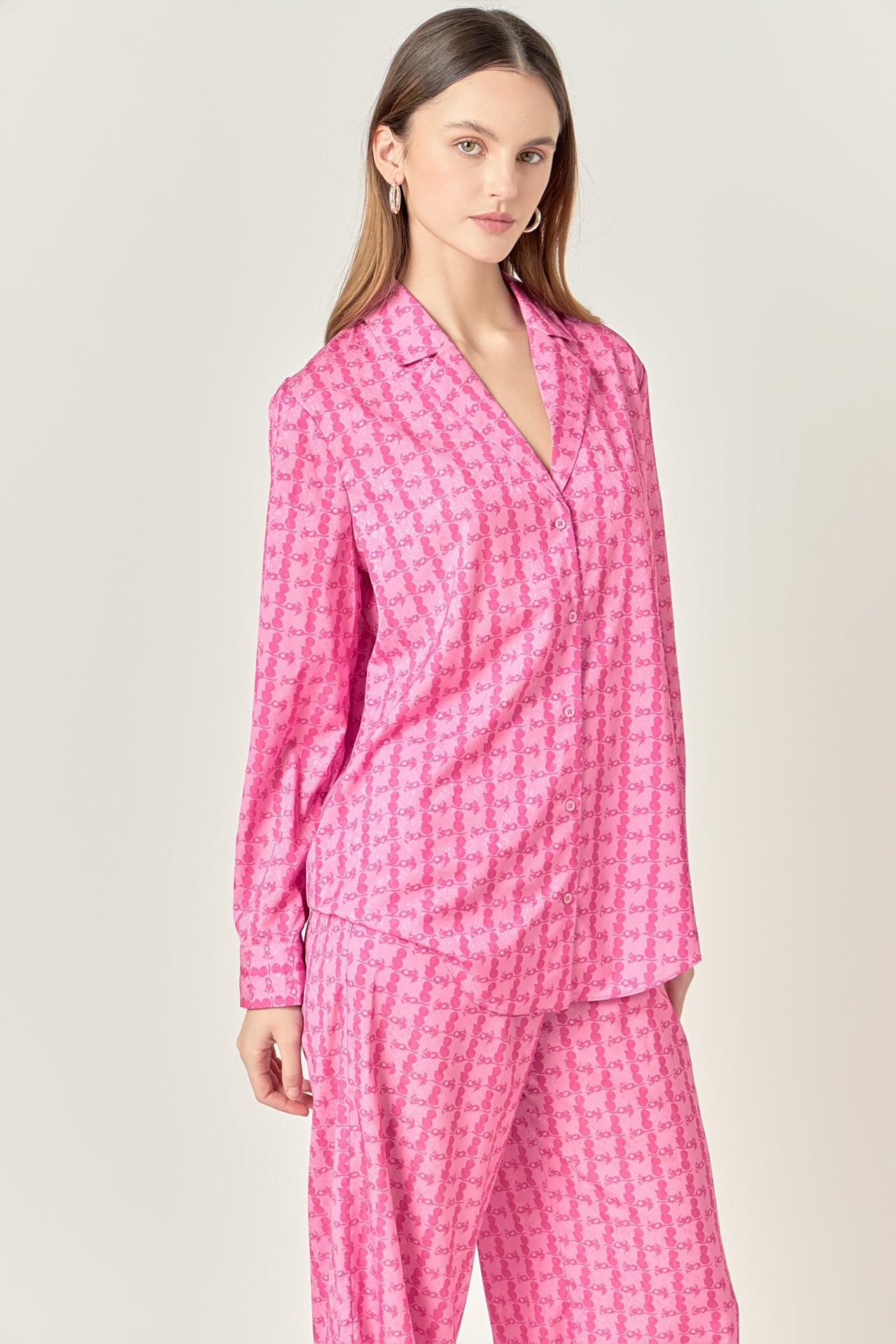 ENGLISH FACTORY - Satin Printed Shirt - SHIRTS available at Objectrare