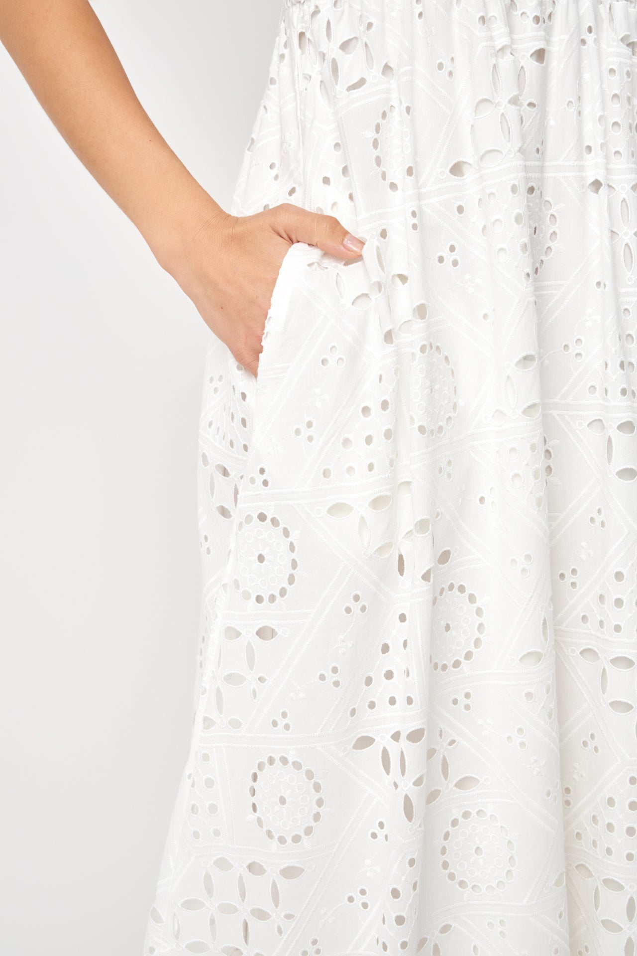 ENGLISH FACTORY - Broderie Anglaise Maxi Dress - DRESSES available at Objectrare
