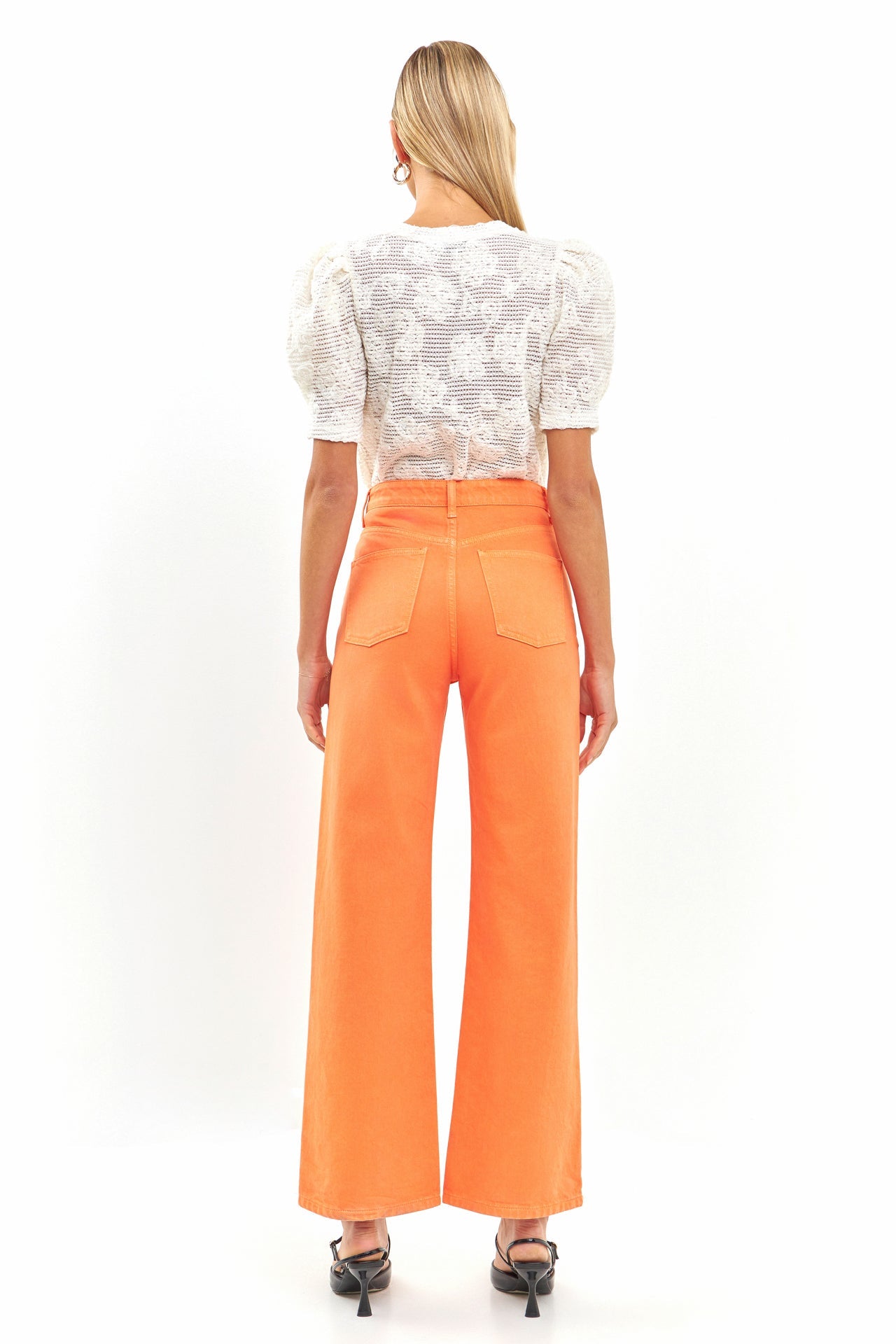 ENGLISH FACTORY - Crochet Puff Sleeve Top - TOPS available at Objectrare