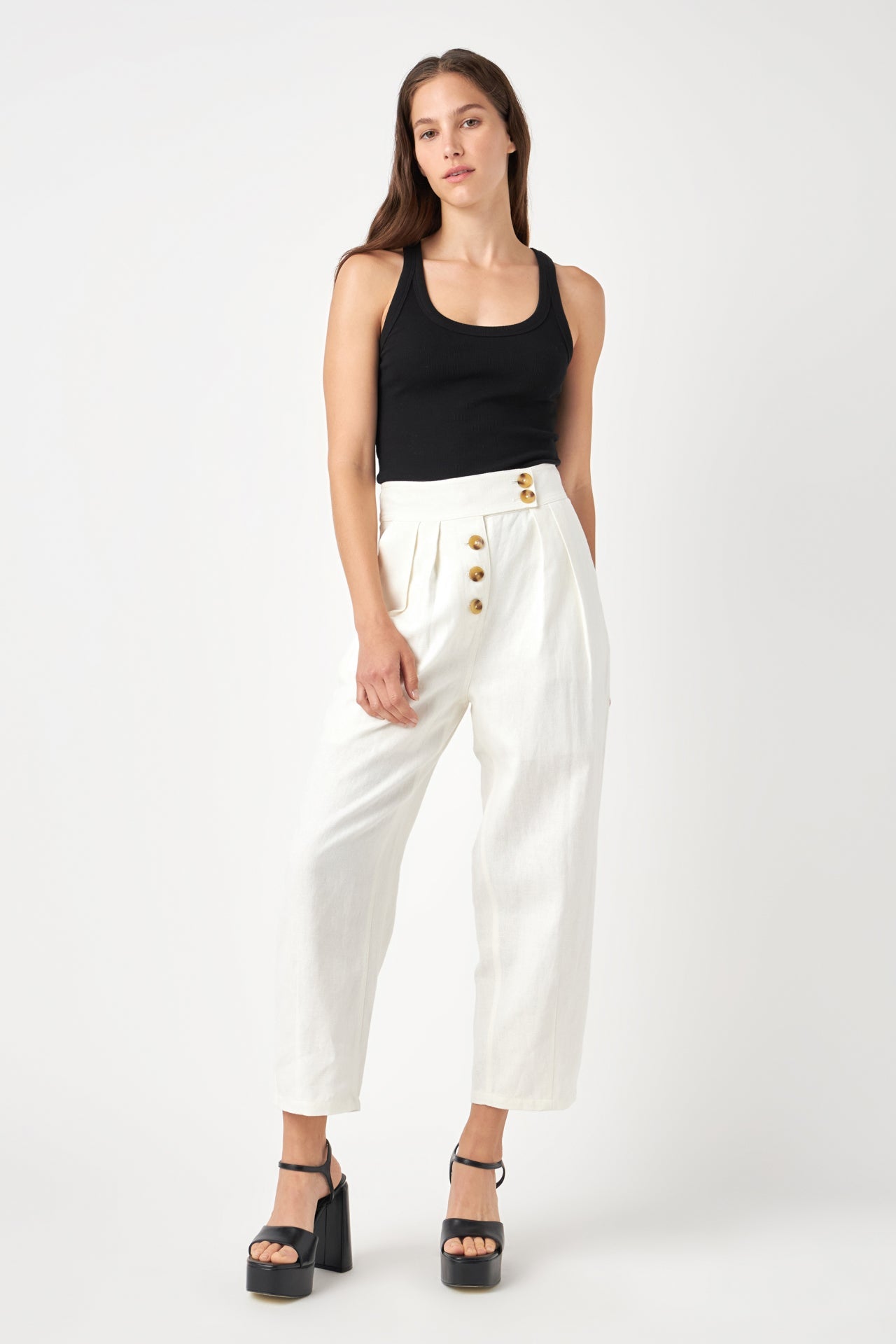 ENGLISH FACTORY - Linen Trouser Pants - PANTS available at Objectrare