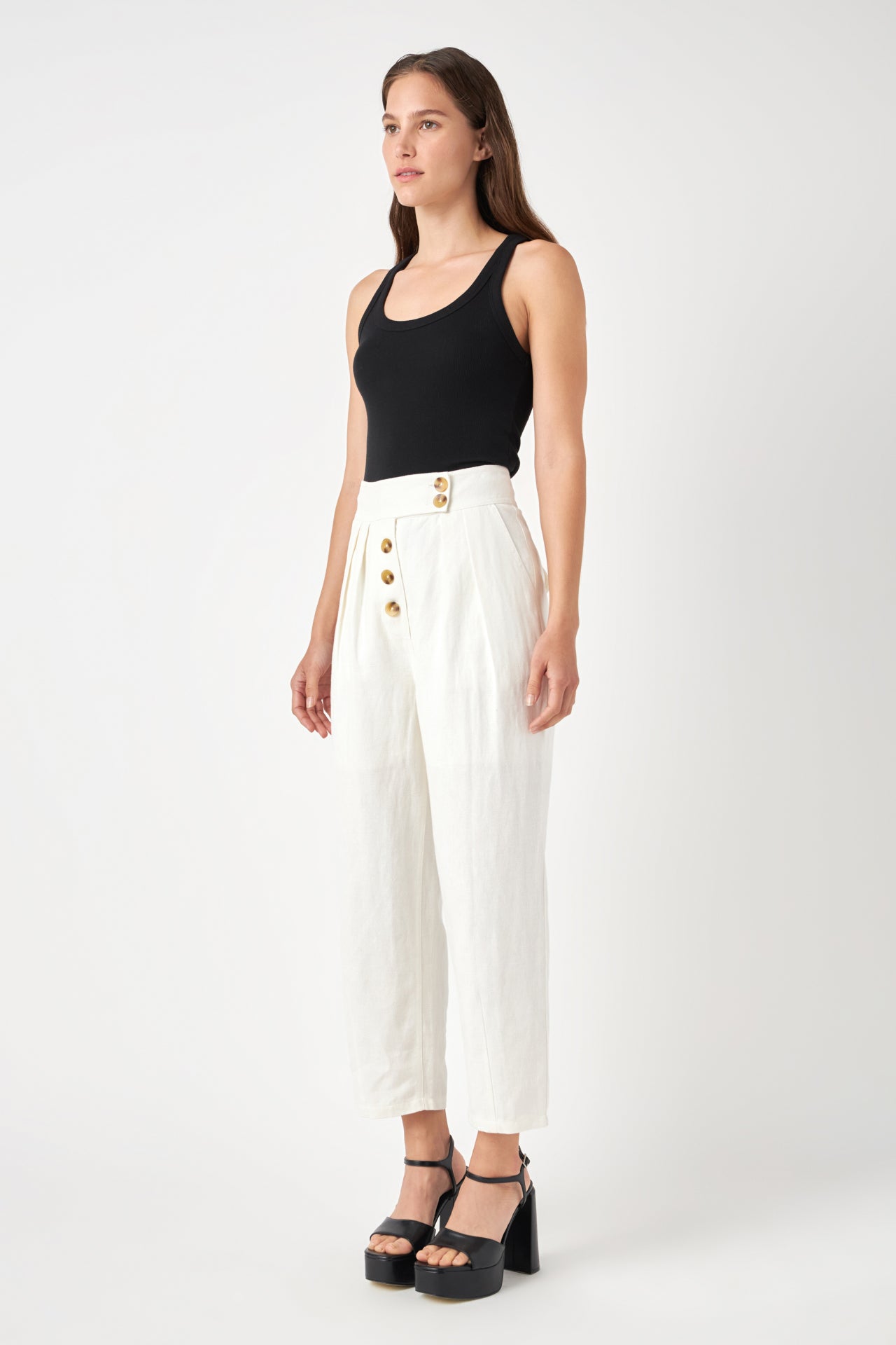 ENGLISH FACTORY - Linen Trouser Pants - PANTS available at Objectrare
