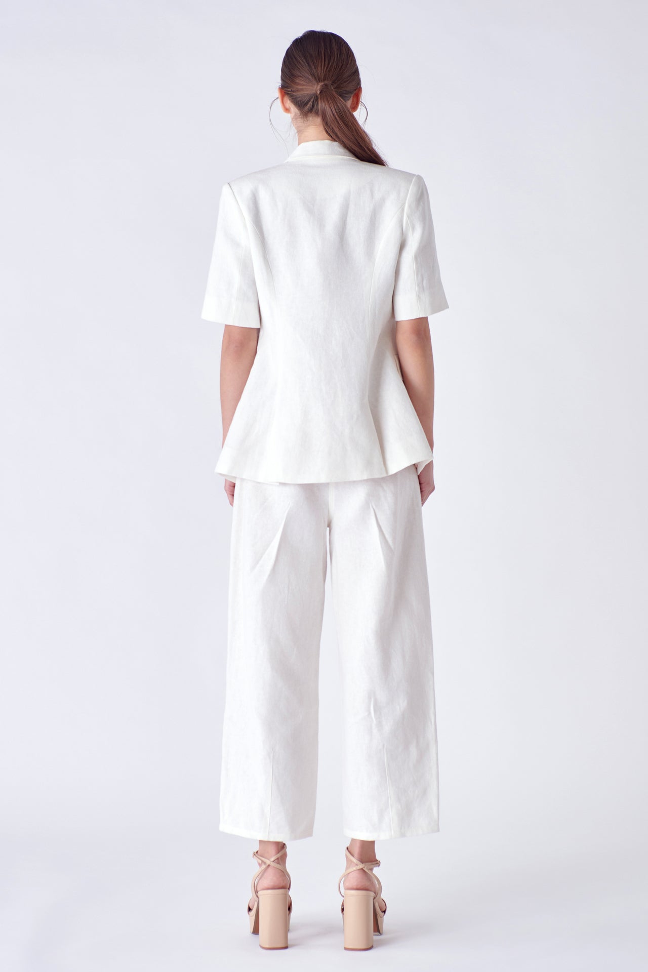 ENGLISH FACTORY - Linen Short Sleeve Blazer - BLAZERS available at Objectrare