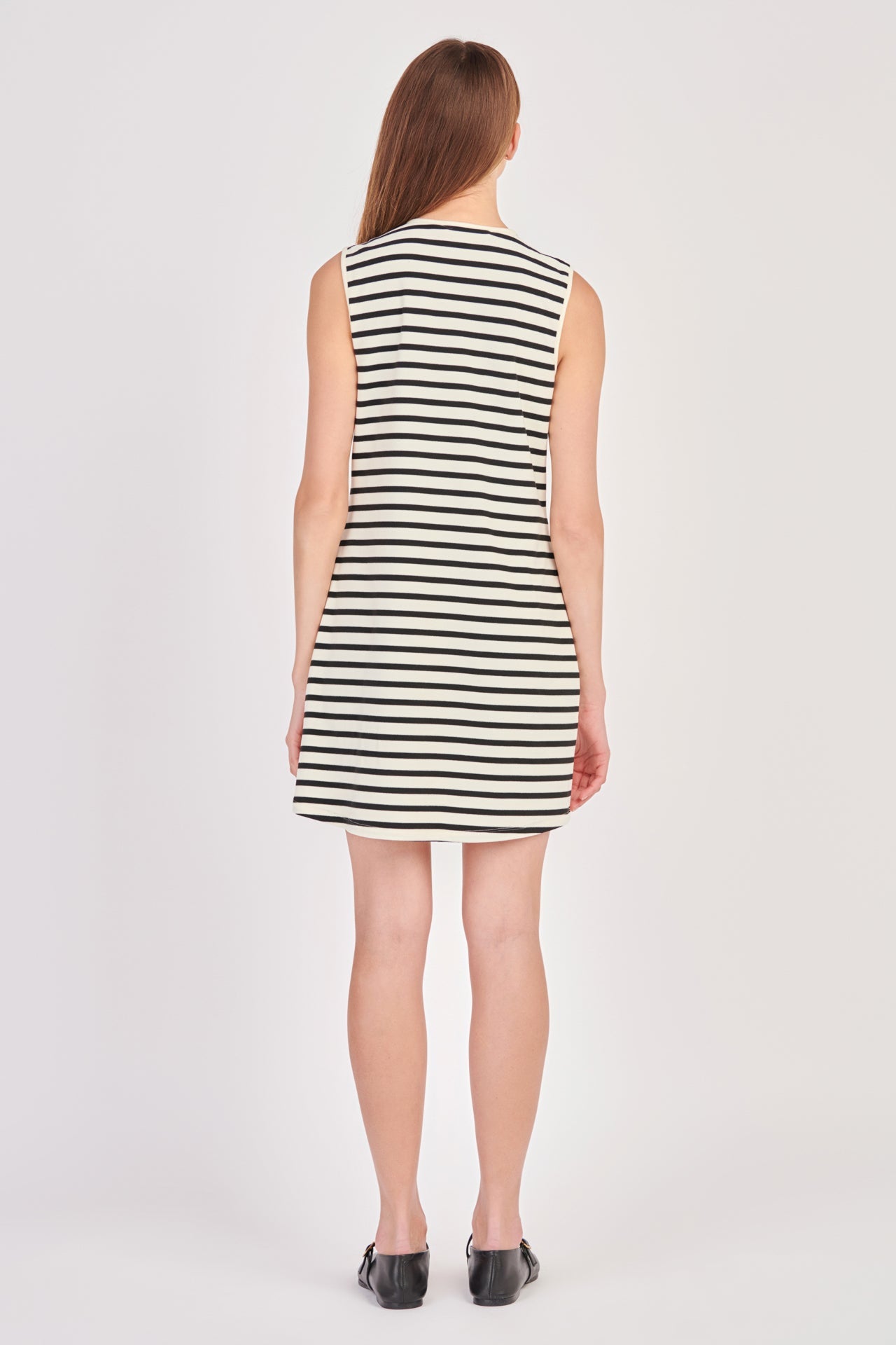 ENGLISH FACTORY - Striped Knit Lace Up Dress - DRESSES available at Objectrare