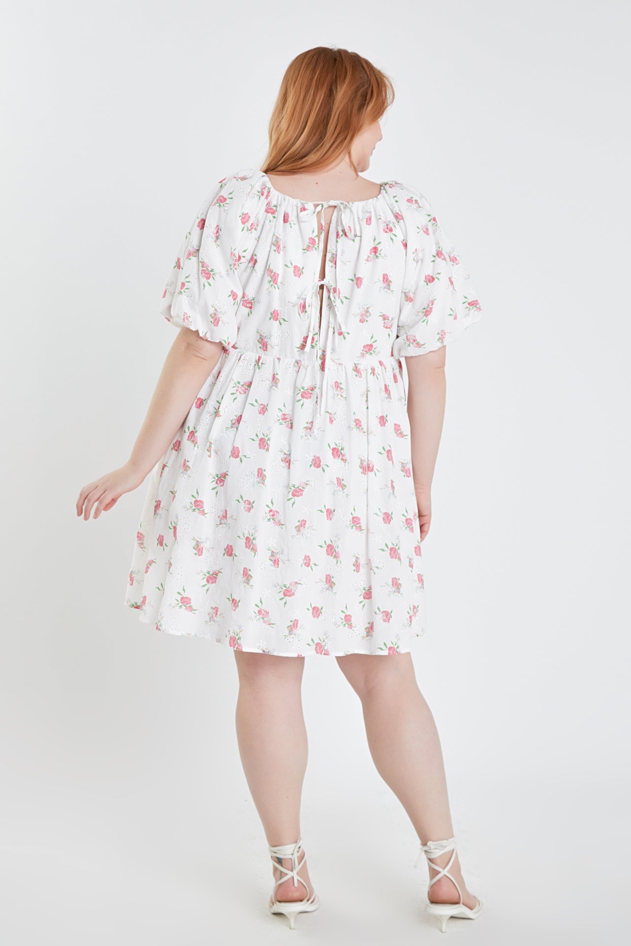 ENGLISH FACTORY - Floral Cotton Embroidered Dress Plus Size - DRESSES available at Objectrare