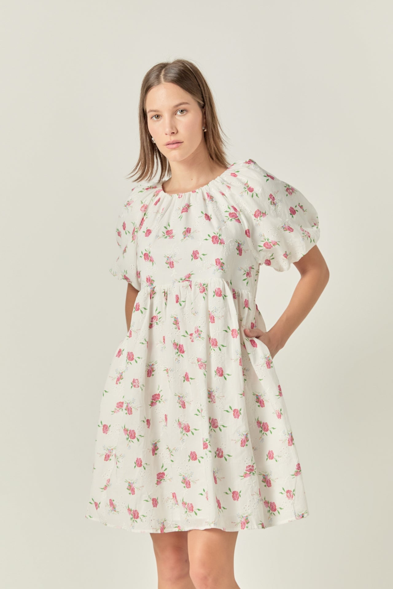 ENGLISH FACTORY - Floral Cotton Embroidered Dress - DRESSES available at Objectrare