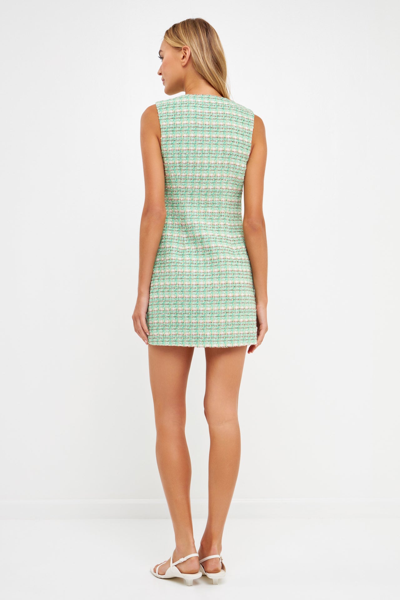 ENGLISH FACTORY - Tweed Shift Mini Dress - DRESSES available at Objectrare