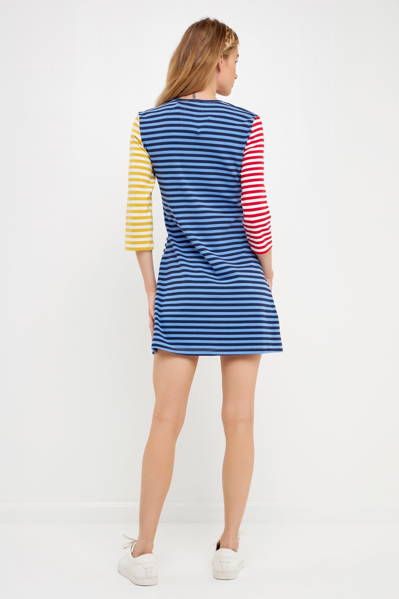 ENGLISH FACTORY - Striped Color Block Mini Dress - DRESSES available at Objectrare