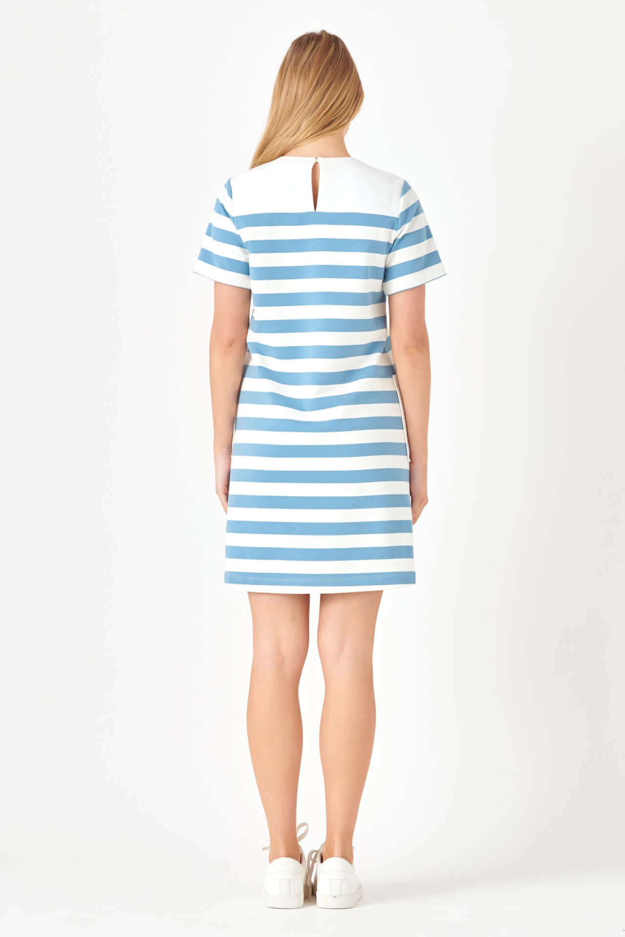 ENGLISH FACTORY - Striped Dress with Patch Pockets - DRESSES available at Objectrare