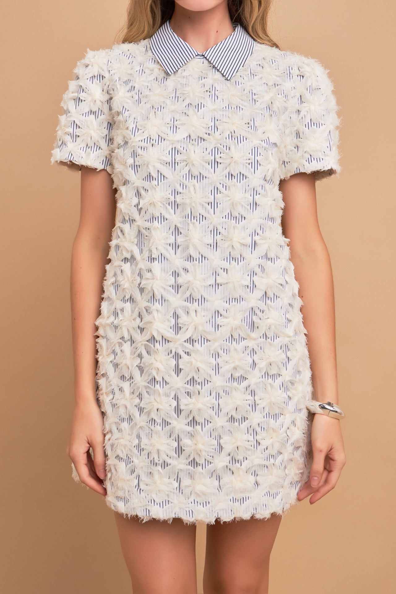 ENGLISH FACTORY - Premium Ribbon Embroidery Collared Dress - DRESSES available at Objectrare