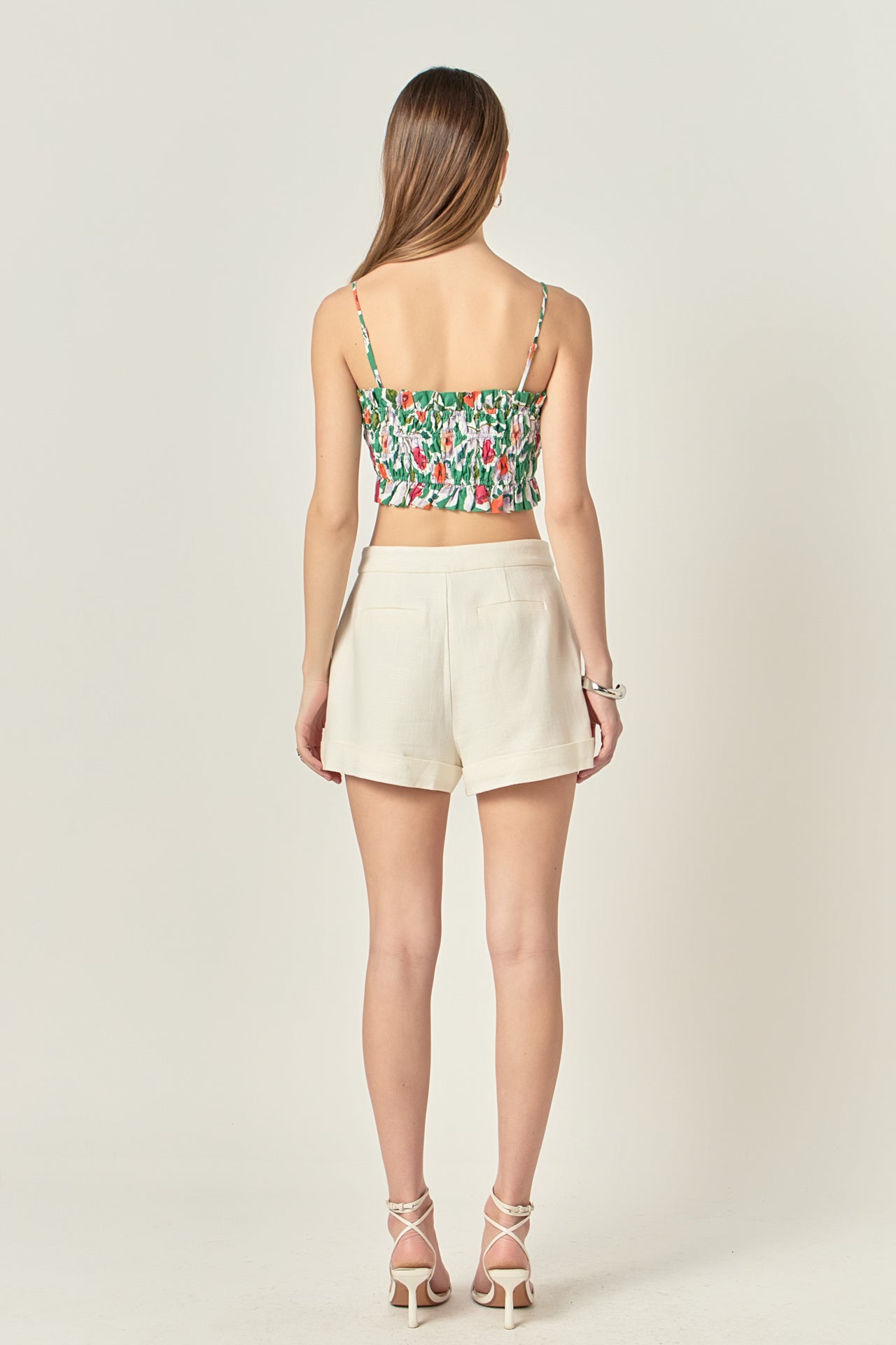 ENGLISH FACTORY - Floral Print Cropped Top - TOPS available at Objectrare