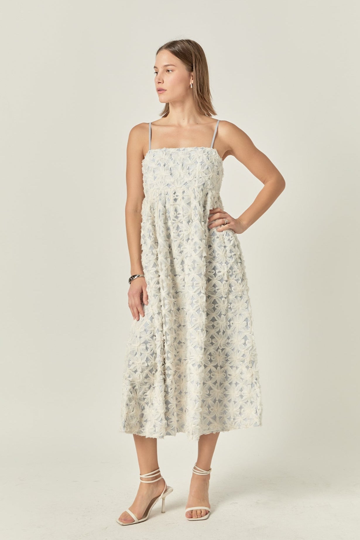 ENGLISH FACTORY - Ribbon Embroidery Puff Dress - DRESSES available at Objectrare