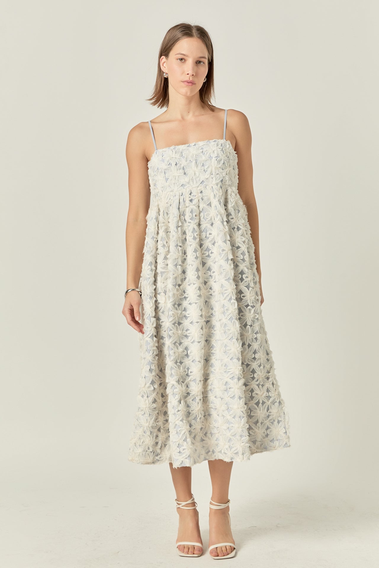 ENGLISH FACTORY - Ribbon Embroidery Puff Dress - DRESSES available at Objectrare
