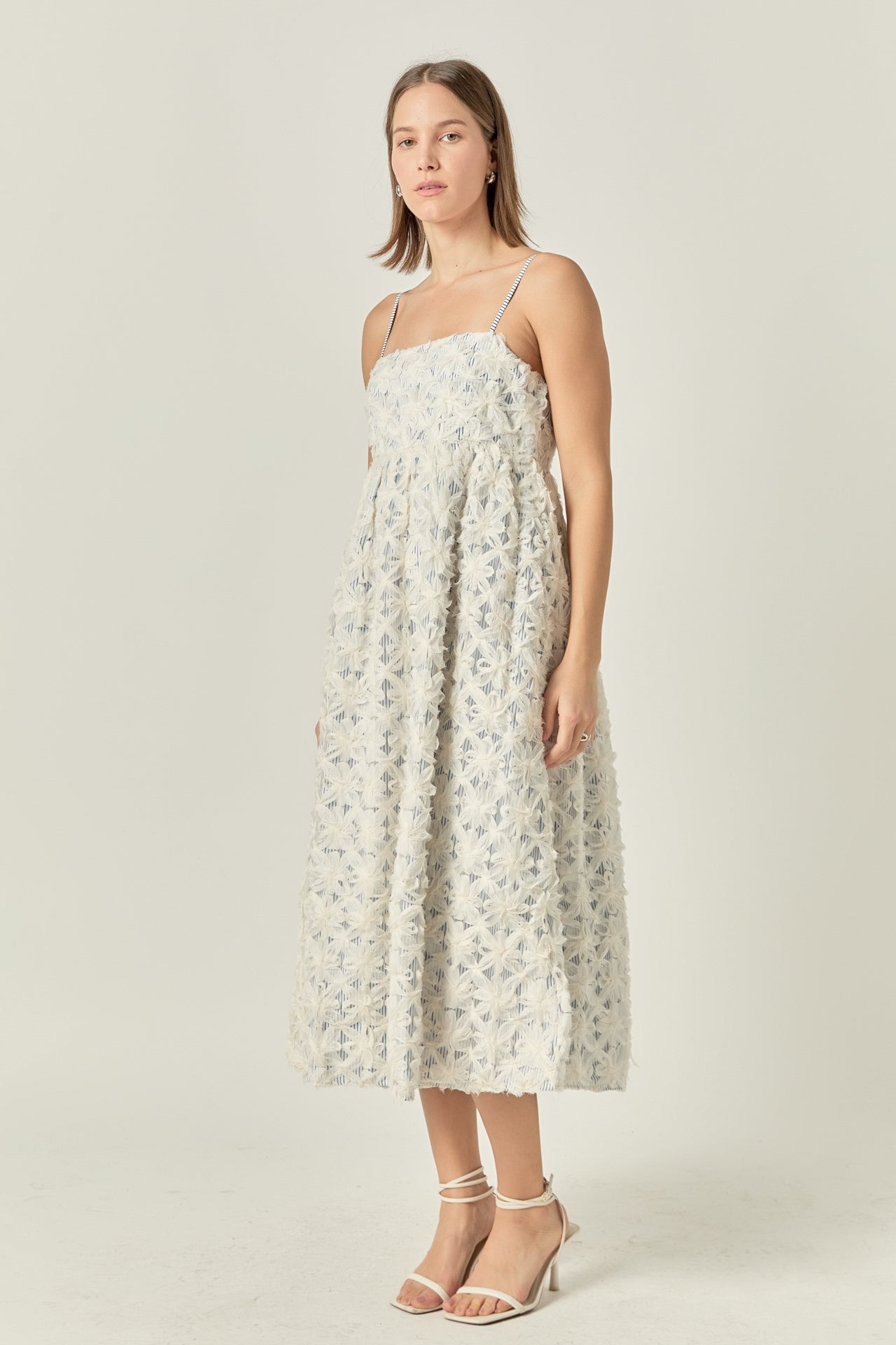 ENGLISH FACTORY - Ribbon Embroidery Puff Dress - DRESSES available at Objectrare