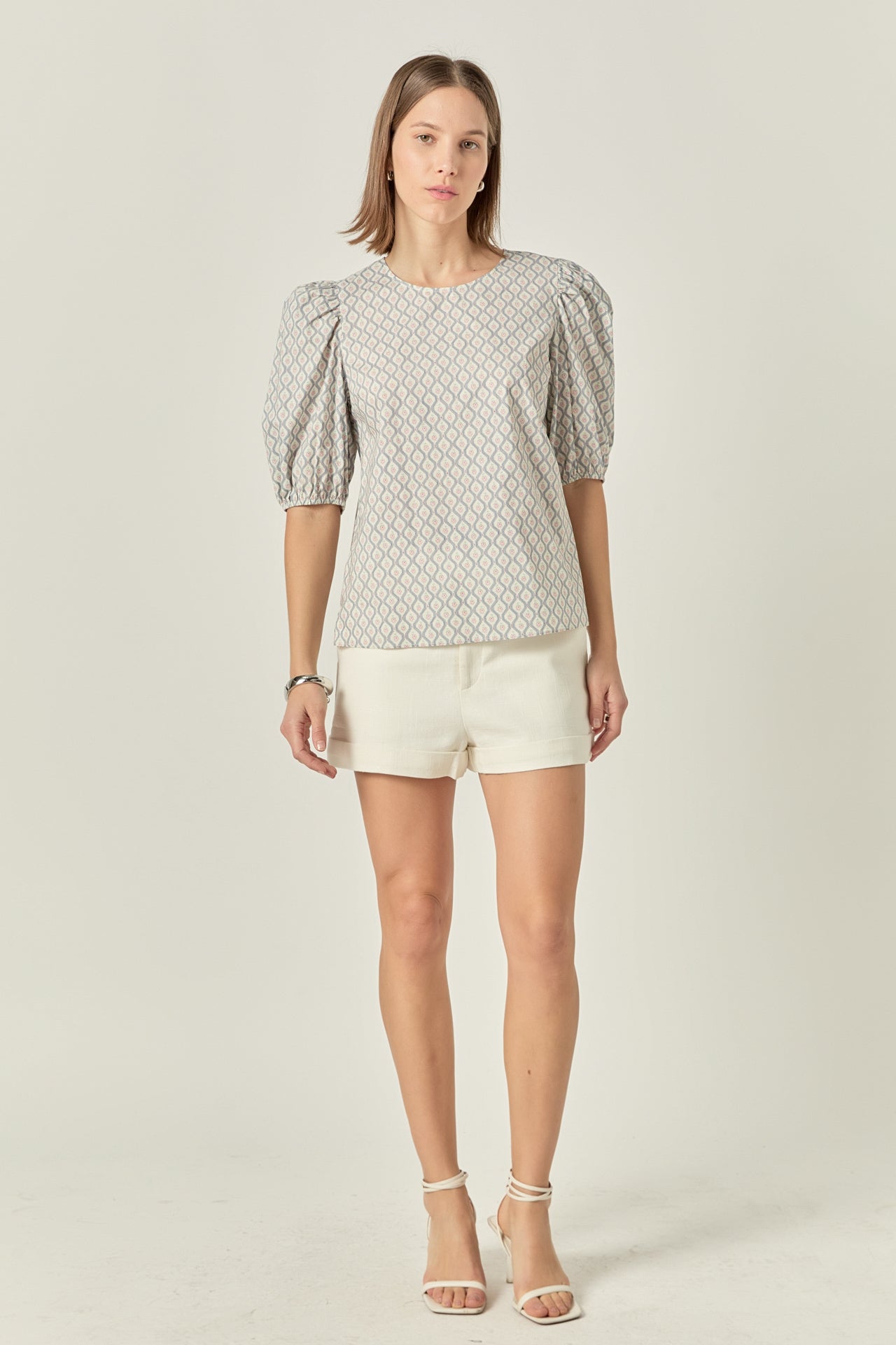 ENGLISH FACTORY - Floral Print Puff Sleeve Top - TOPS available at Objectrare