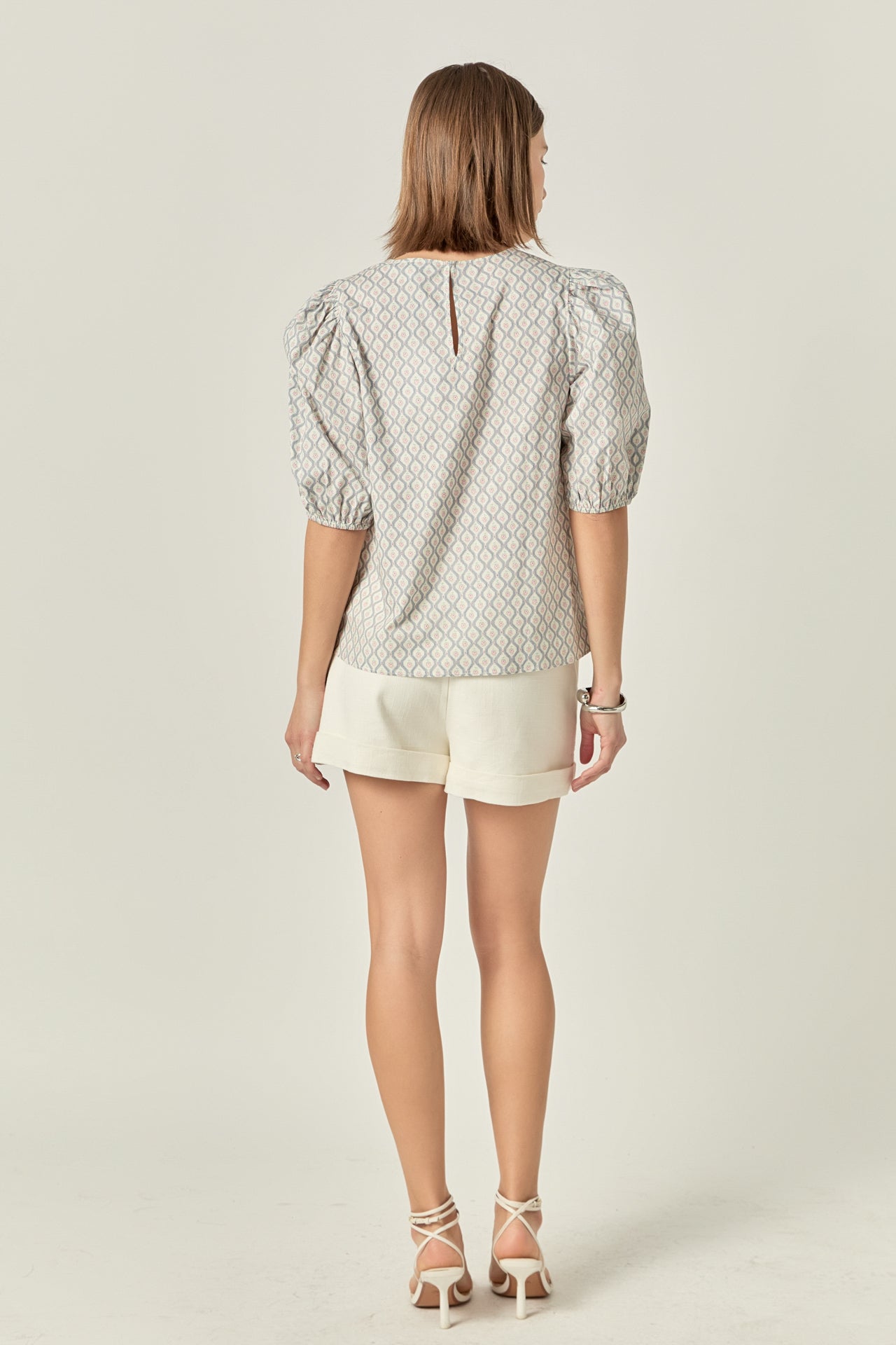 ENGLISH FACTORY - Floral Print Puff Sleeve Top - TOPS available at Objectrare