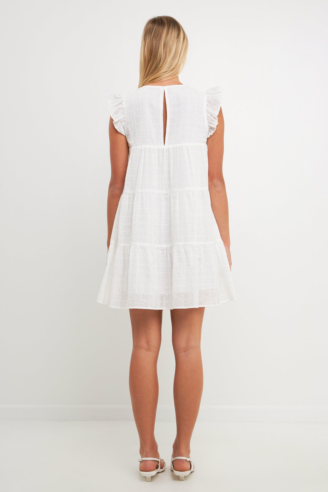 FREE THE ROSES - Eyelet Babydoll Mini Dress - DRESSES available at Objectrare