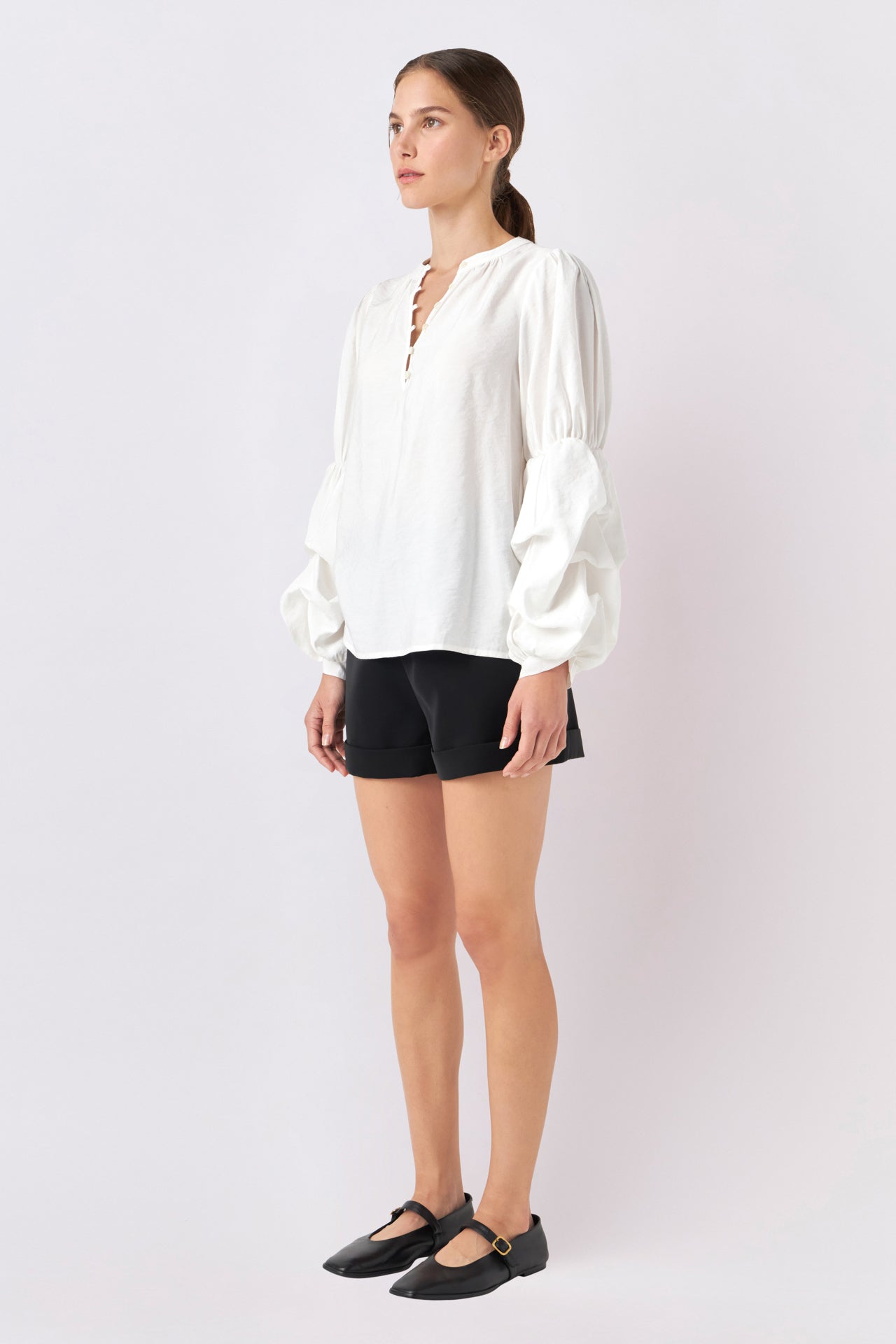 ENGLISH FACTORY - Blouson Sleeve Blouse - SHIRTS & BLOUSES available at Objectrare