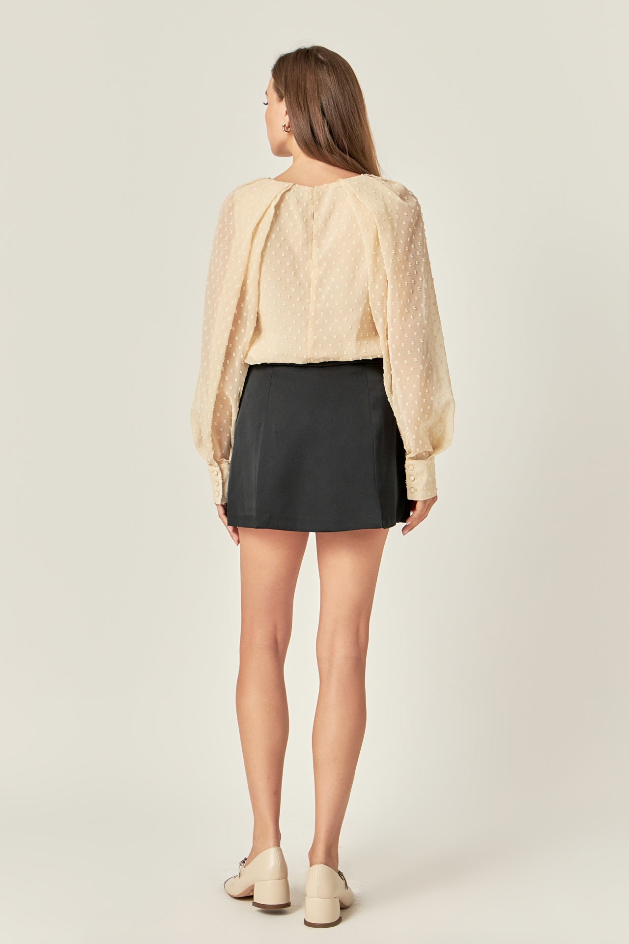 ENGLISH FACTORY - Satin Single Pleat Skort - SKORTS available at Objectrare