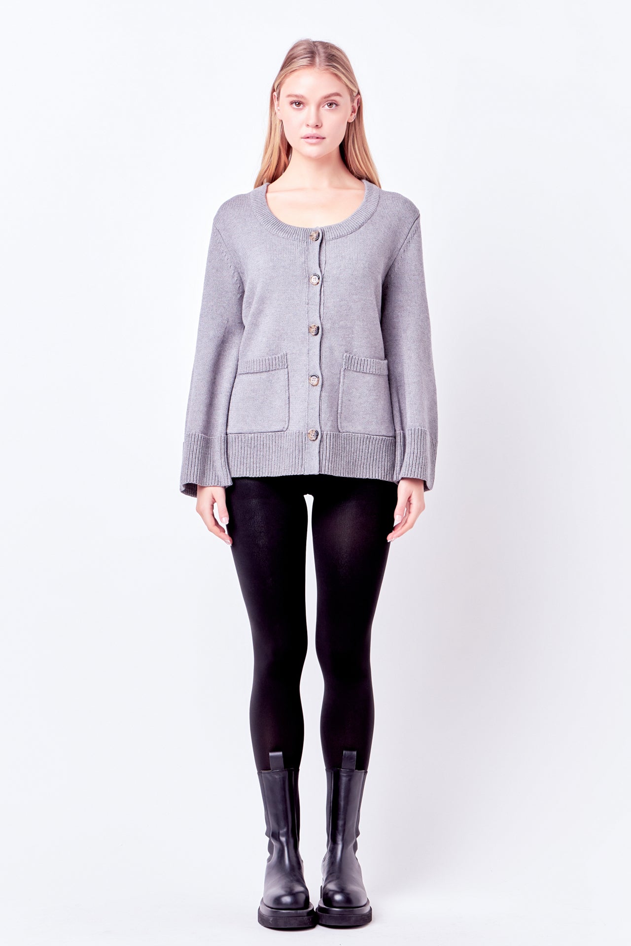 Scoop Neck Cardigan