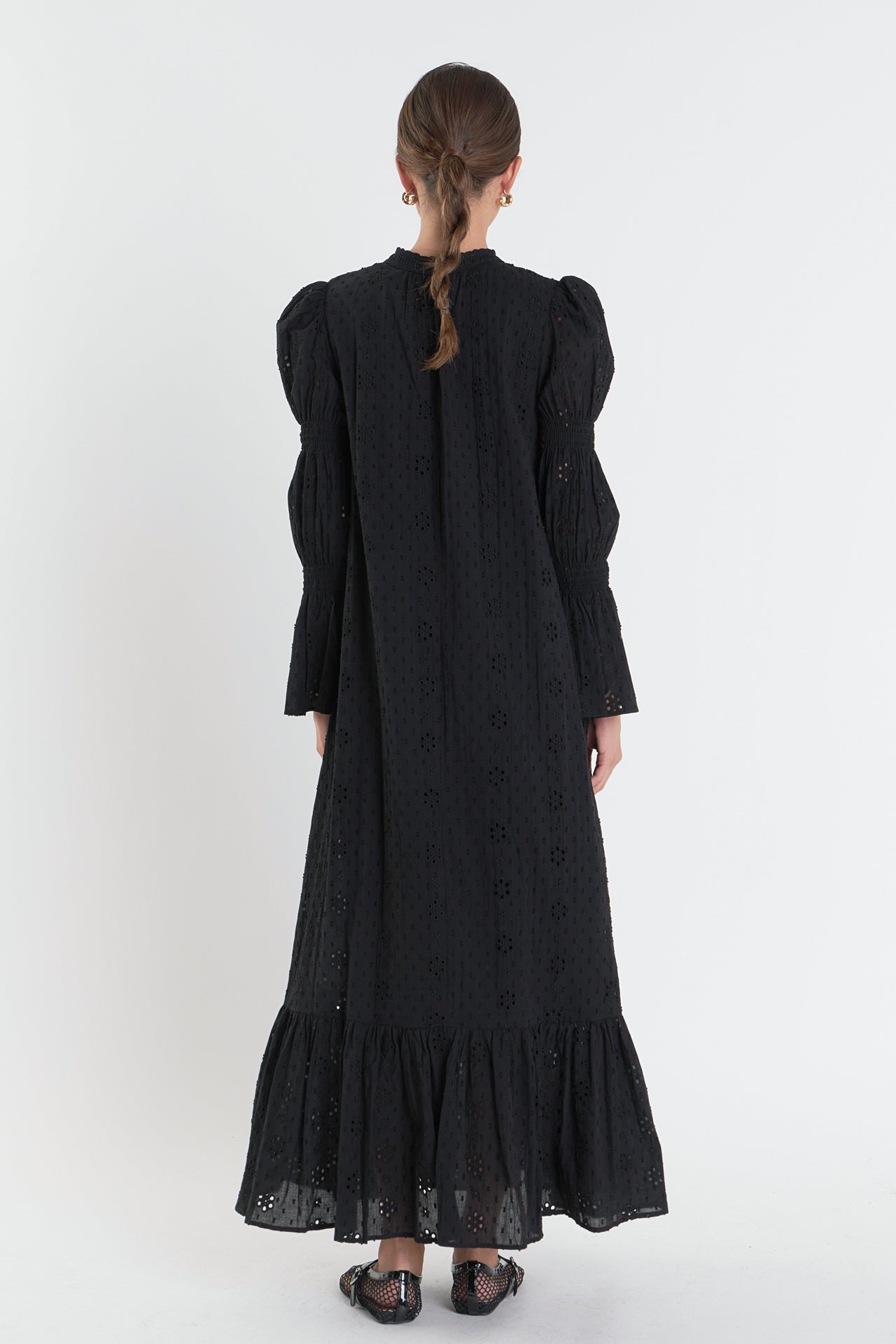 ENGLISH FACTORY - Embroidered Swiss Dot Maxi Dress - DRESSES available at Objectrare