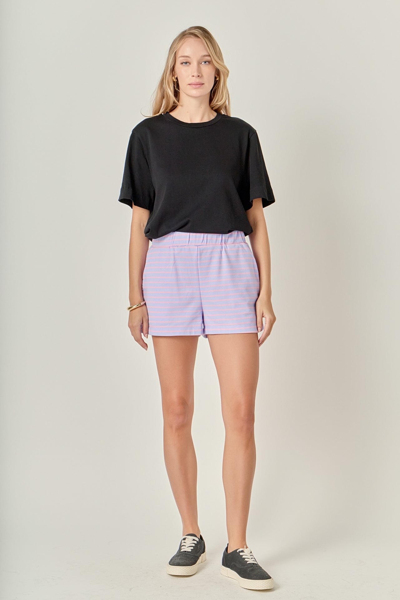 ENGLISH FACTORY - Striped Breton Shorts - SHORTS available at Objectrare