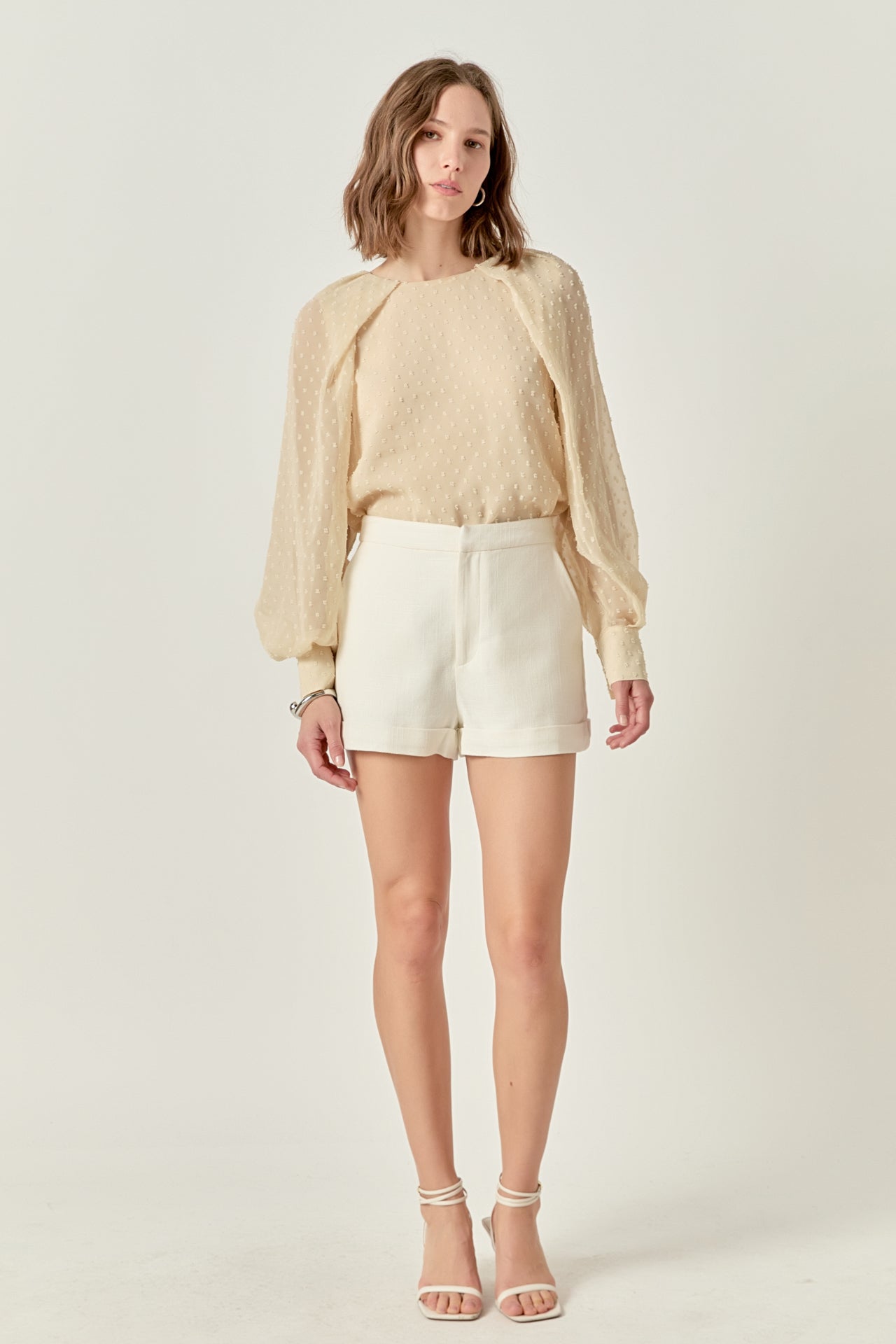 ENGLISH FACTORY - Swiss Dot Long Sleeve Blouse - BLOUSES available at Objectrare