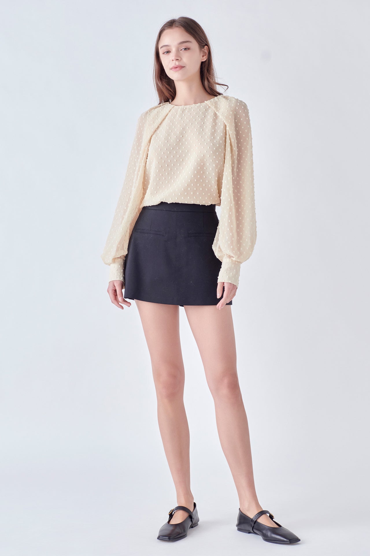 ENGLISH FACTORY - Swiss Dot Long Sleeve Blouse - SHIRTS & BLOUSES available at Objectrare