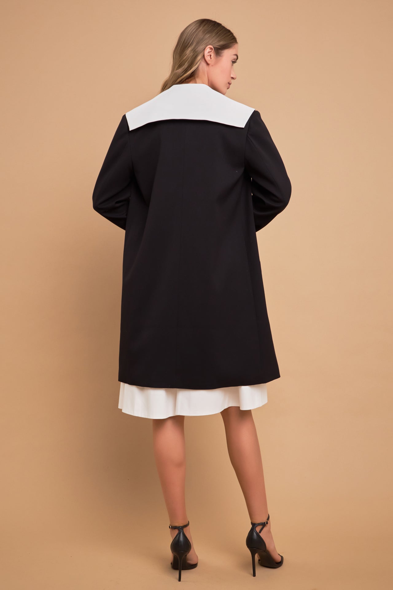 ENGLISH FACTORY - Premium Coat with Contrast Sailor Collar - COATS available at Objectrare