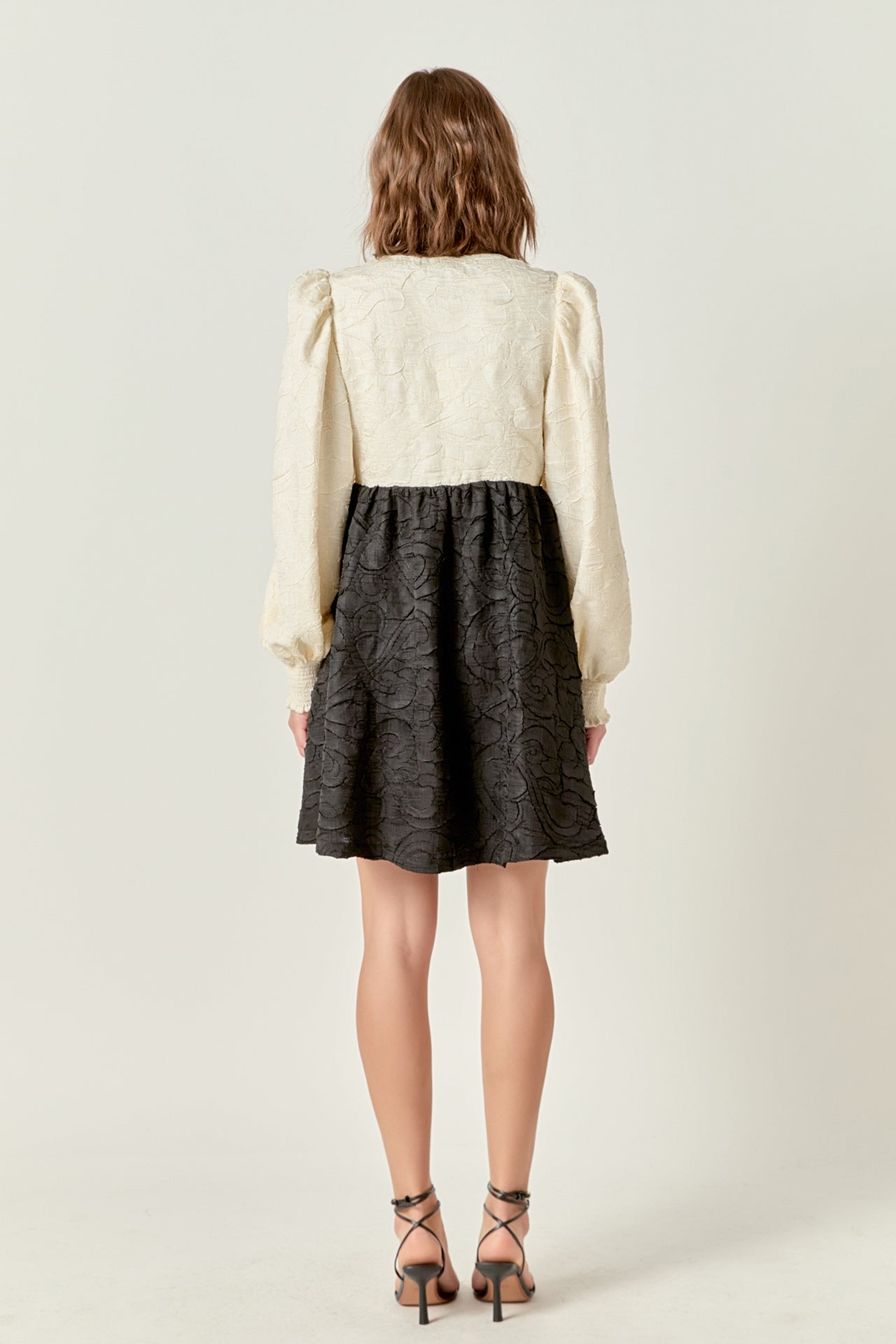 ENGLISH FACTORY - Textured Baby Doll Dress - DRESSES available at Objectrare