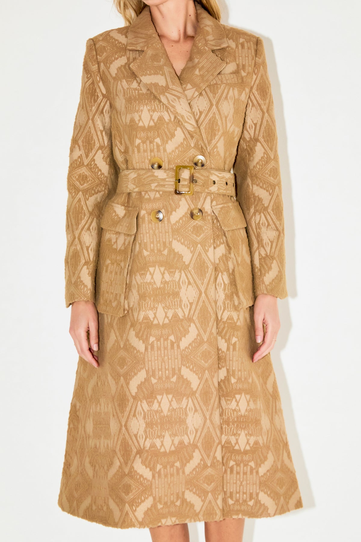 ENGLISH FACTORY - Premium Brocade Swing Coat - COATS available at Objectrare
