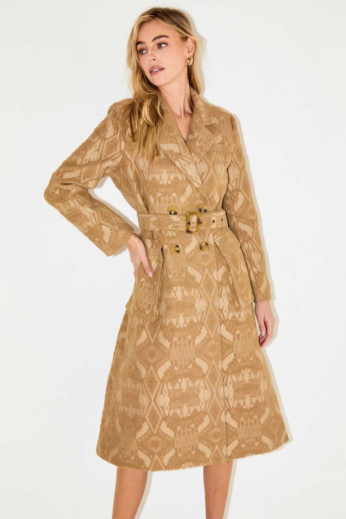 ENGLISH FACTORY - Premium Brocade Swing Coat - COATS available at Objectrare