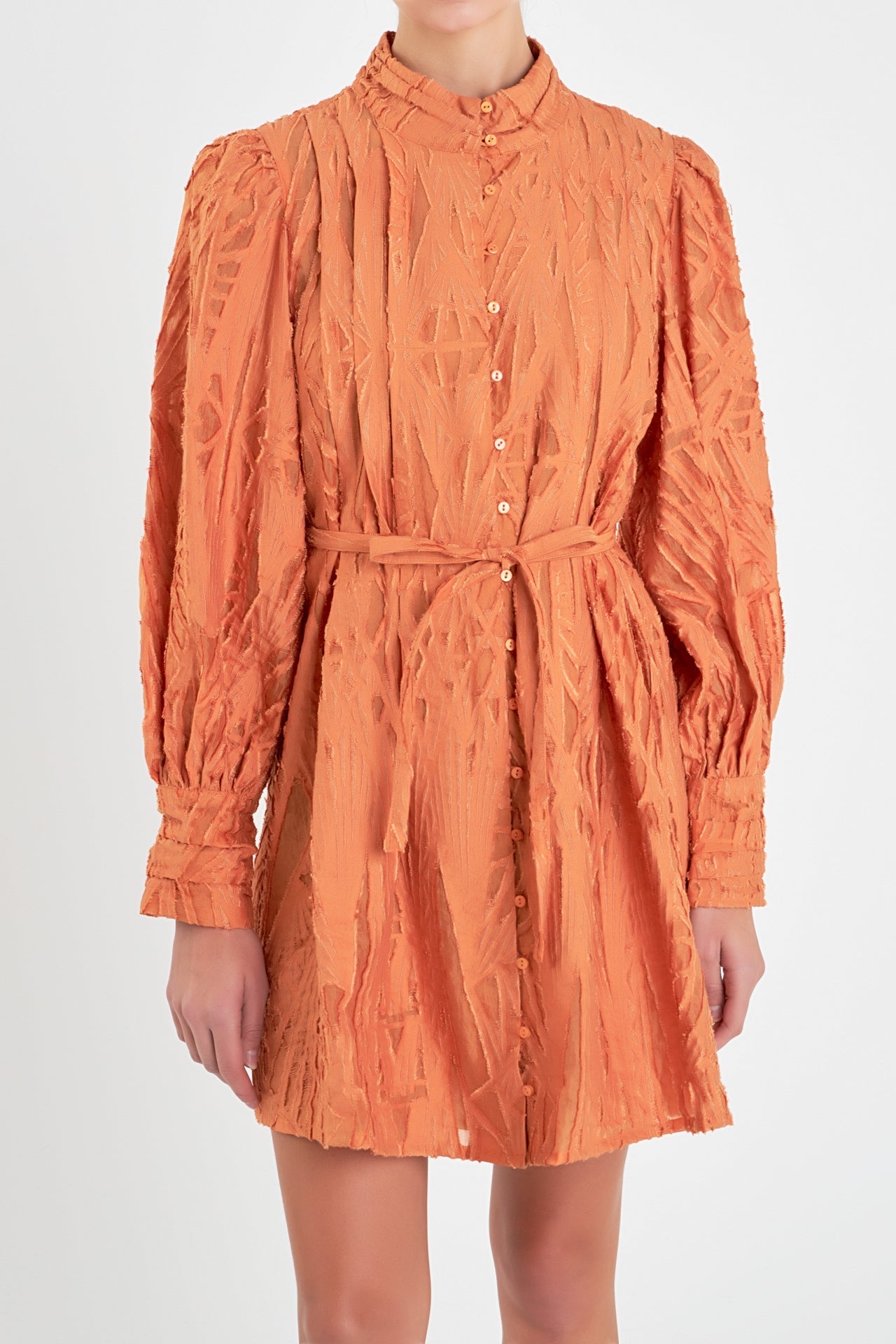 ENGLISH FACTORY - Burnout Organza Mini Tie Dress - DRESSES available at Objectrare