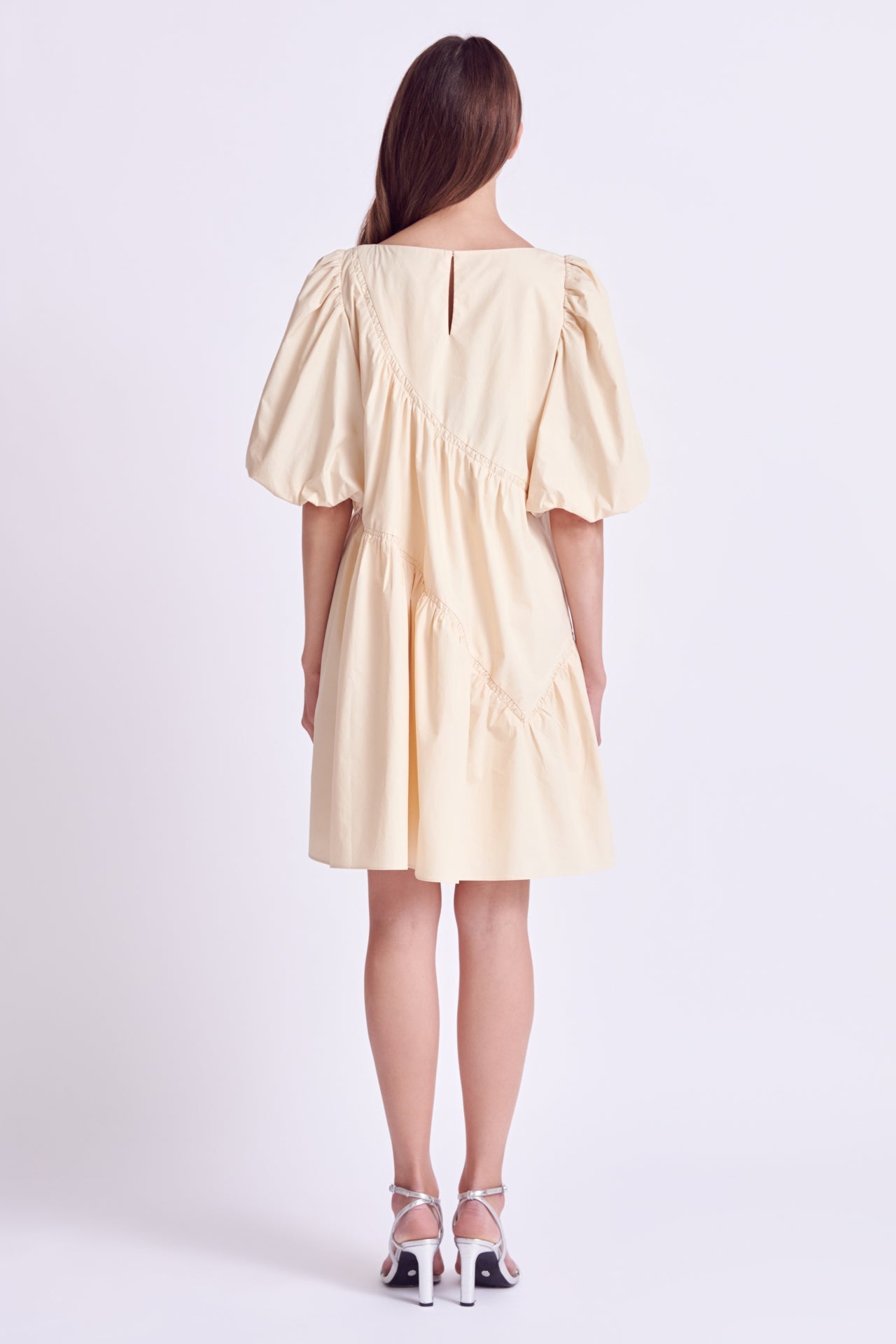 ENGLISH FACTORY - Asymmetric Poplin Tiered Dress - DRESSES available at Objectrare