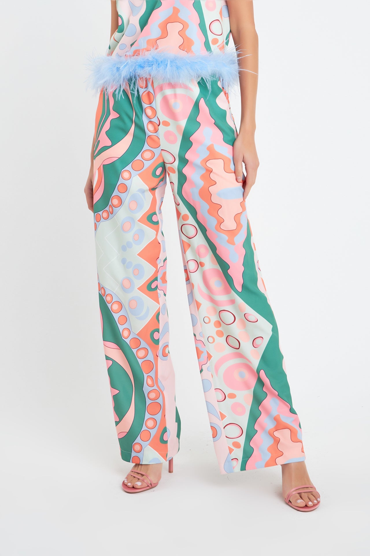 ENGLISH FACTORY - Print Wide Leg Pants - PANTS available at Objectrare